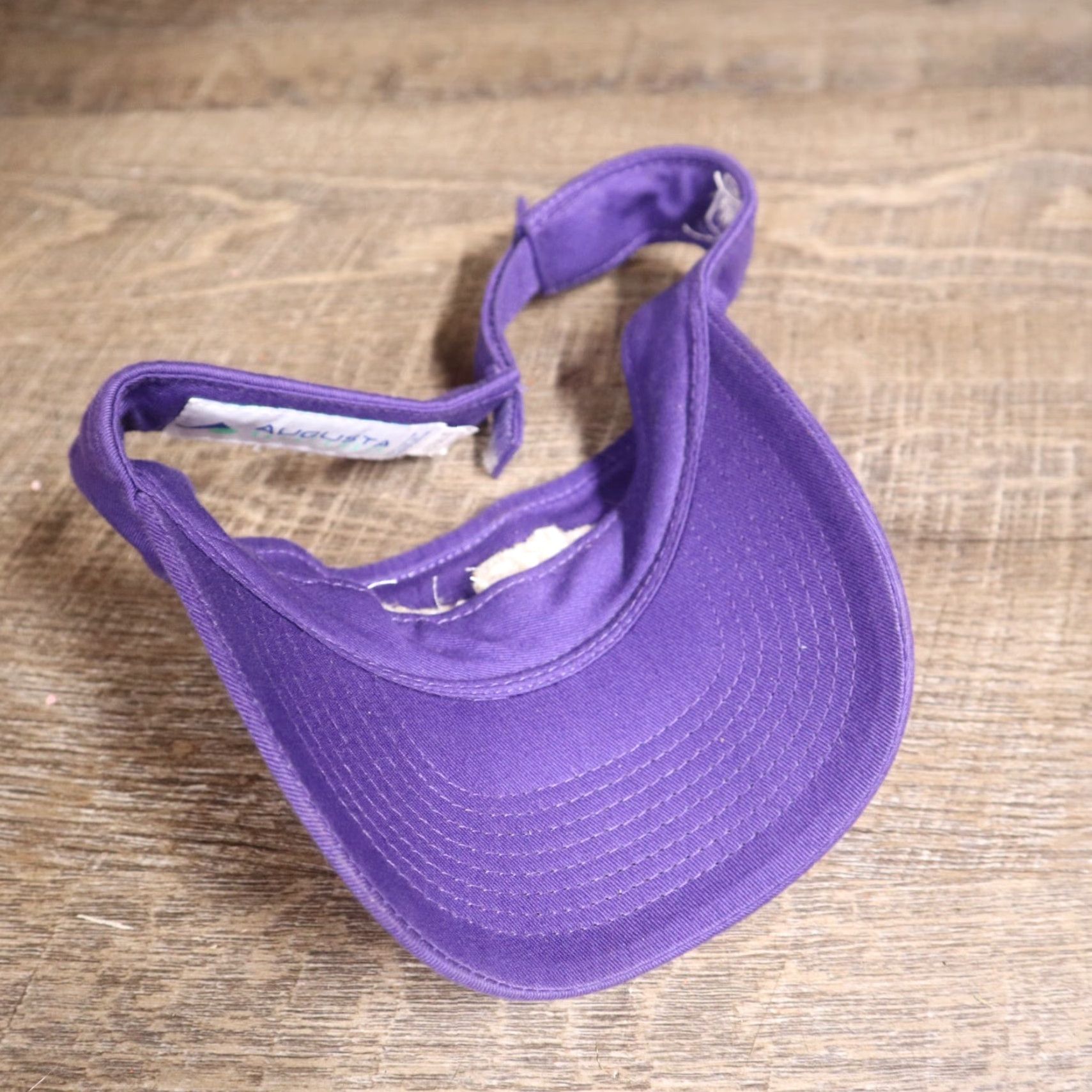 Augusta Sportswear Virginia Lottery We're Game Purple Embroidered Sun Visor Adult Adjustable Hat Size ONE SIZE - 6 Thumbnail