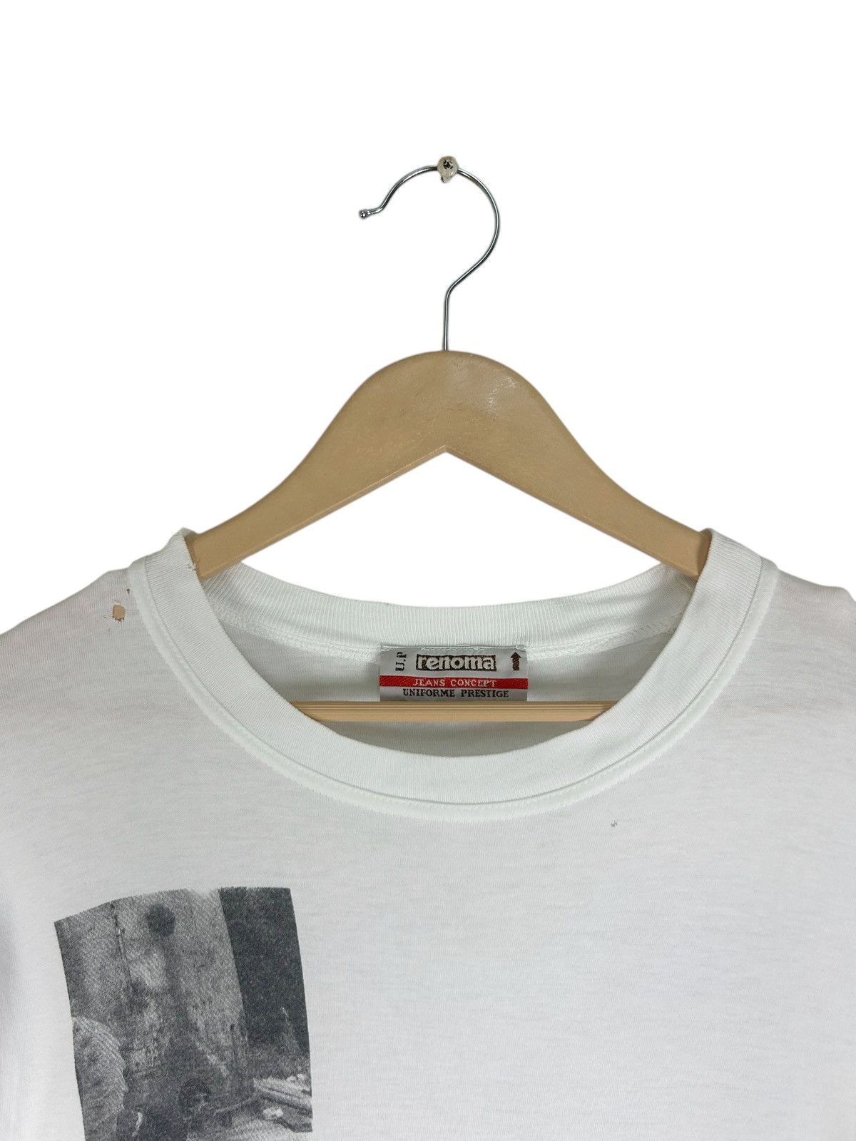 Renoma × Vintage Vintage 90s Up Renoma “graffiti Boy” Photo print white tee Size US L / EU 52-54 / 3 - 3 Thumbnail