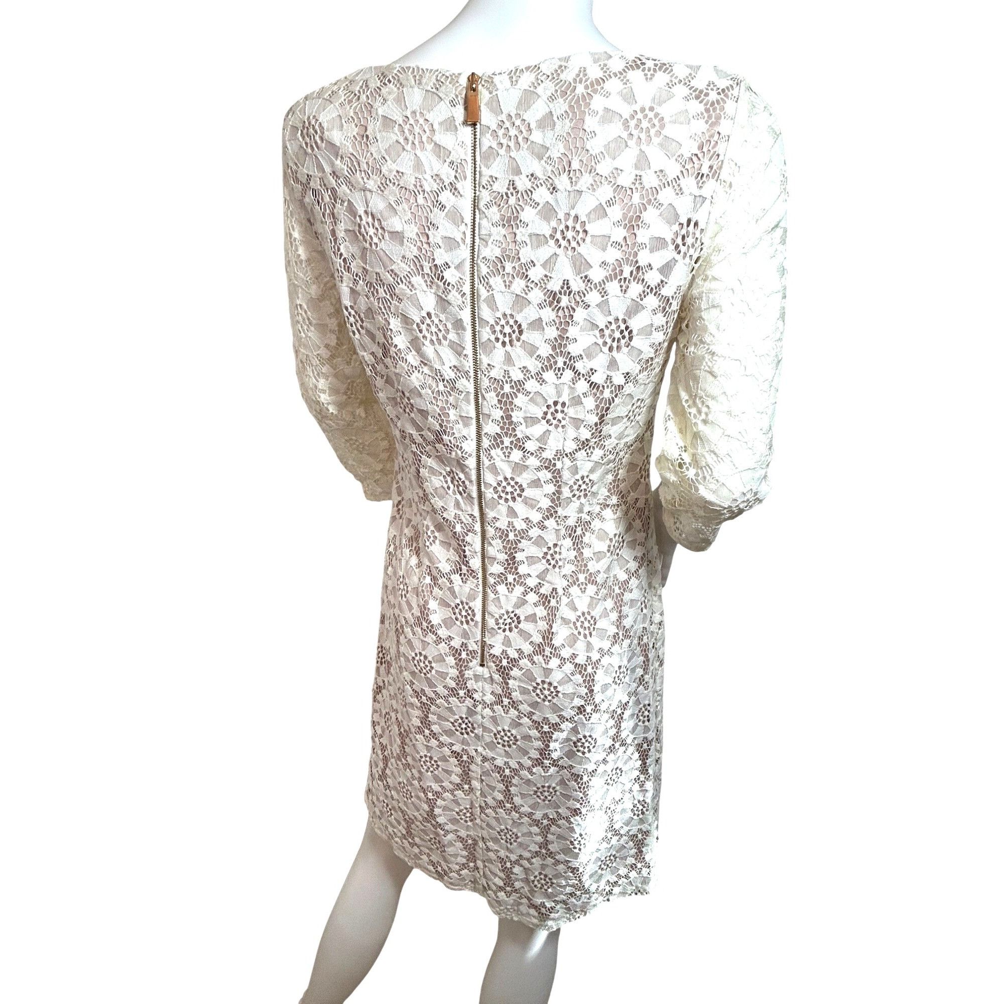 black and beige lace midi dress Opera Lace Hem Midi Dress S