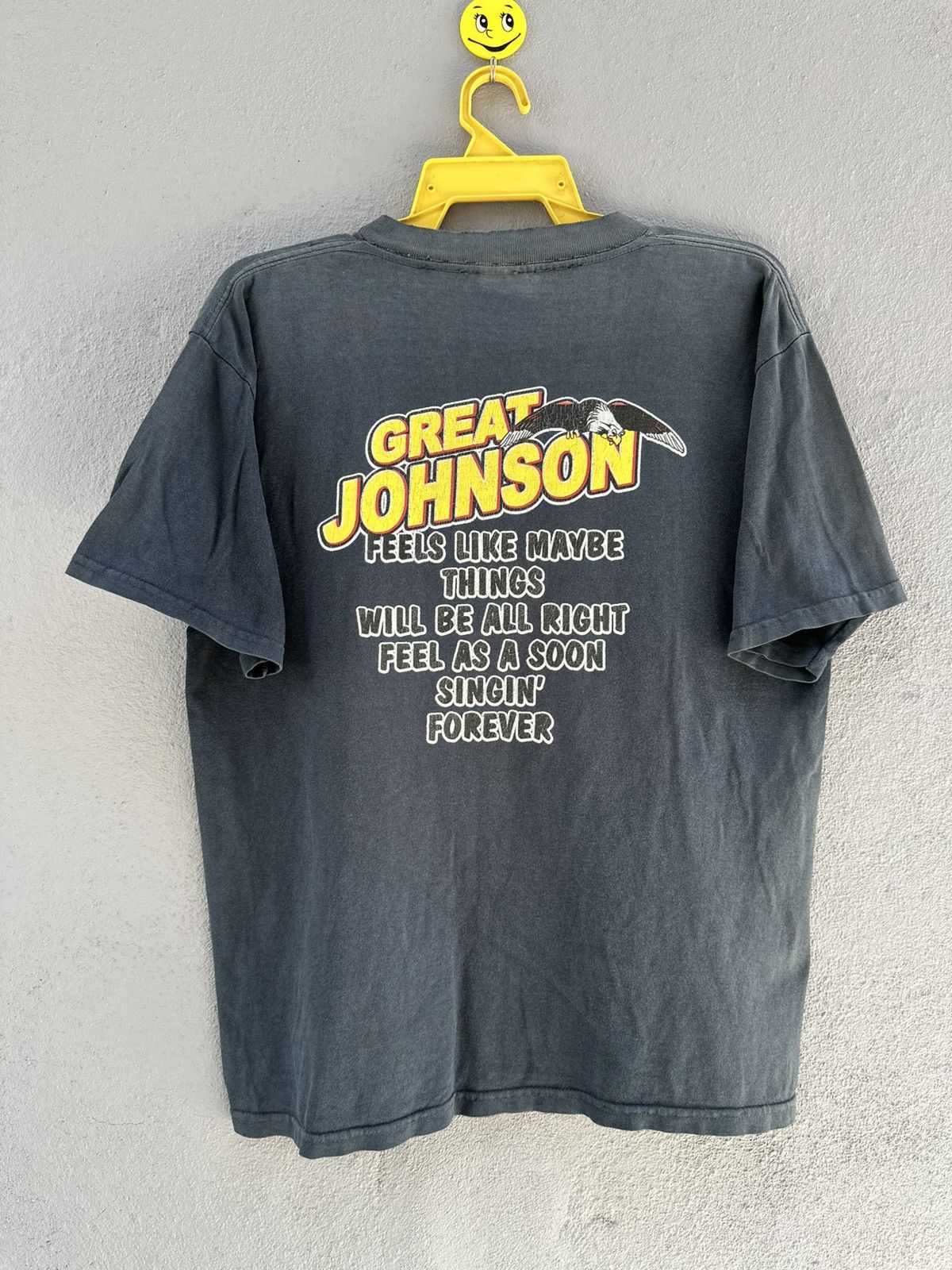 Harley Davidson Thrashed Vintage 90s Great Johnson Motorcycle Sun Faded Tee Size US M / EU 48-50 / 2 - 2 Thumbnail