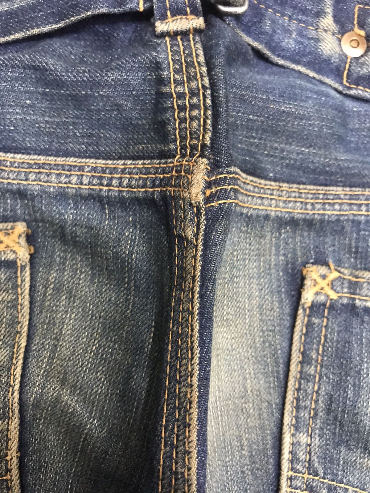 Lee 💥90s Style💥Lee COWBOY Selvedge Cinch Back Faded Denim F127 Size US 29 - 20 Thumbnail