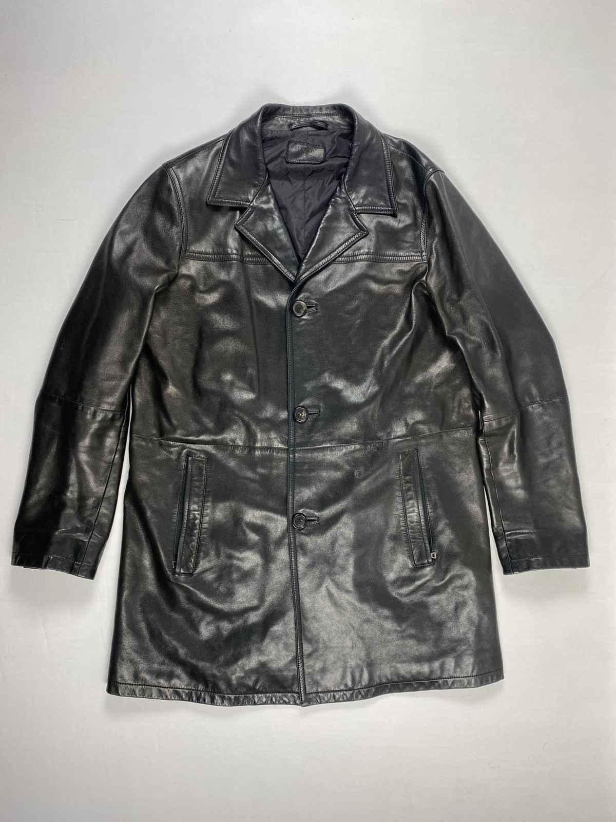 Prada Prada Leather Jacket, Coat + Neylon Vest Size US XL / EU 56 / 4 - 4 Thumbnail