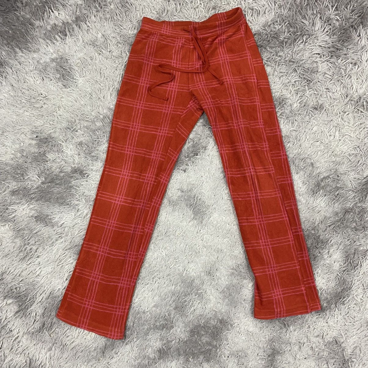 Uniqlo × Vintage Uniqlo Red check print pajama leggings Size 27" / US 4 / IT 40 - 1 Thumbnail