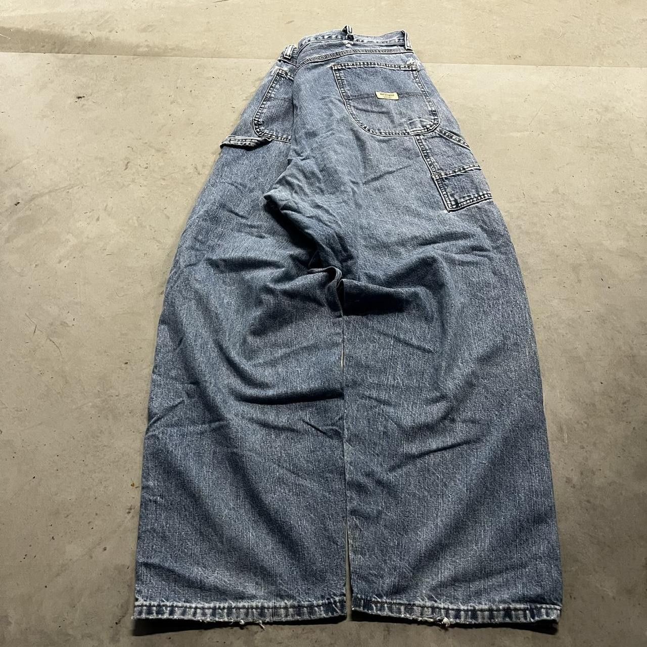 Japanese Brand × Vintage Vintage Y2K Super Baggy Carpenter Workwear Denim Jeans! Size US 42 / EU 58 - 6 Thumbnail