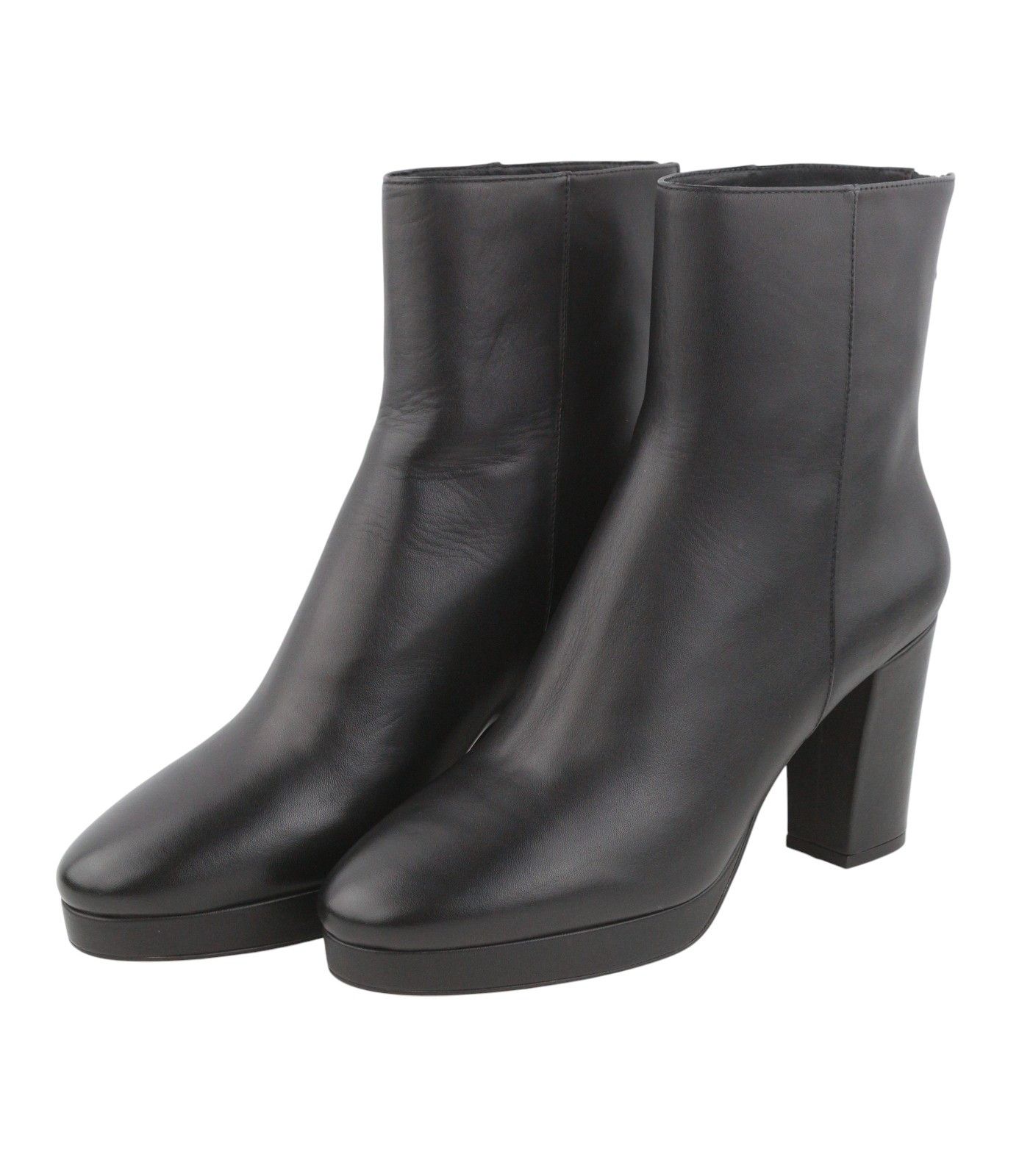 Other LOLA CRUZ KAUS EU41 Black Leather Heeled Almond 87543 Size US 10 / IT 40 - 4 Thumbnail