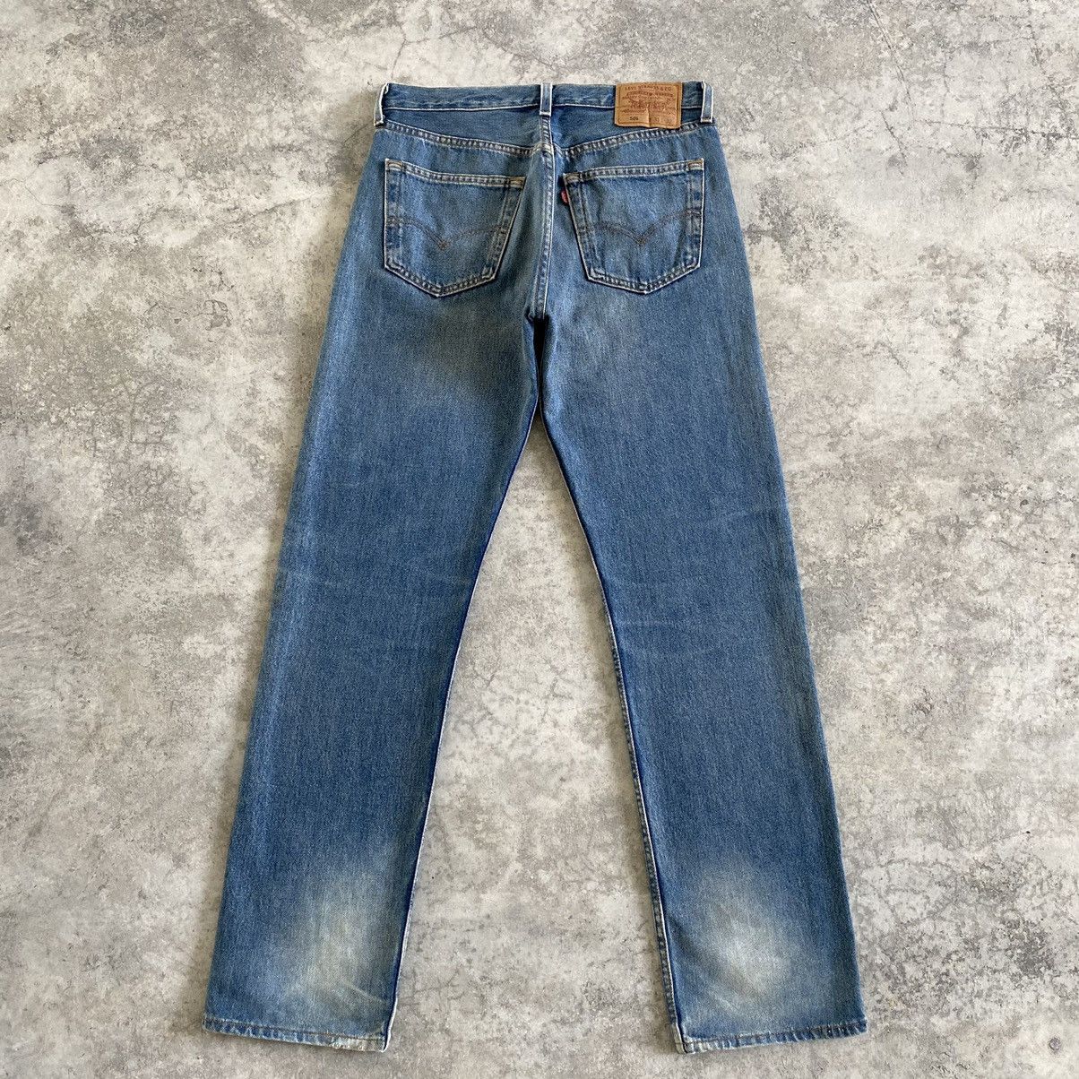 Levi's Vintage 1996 Levi’s 501 Faded Blue Ripped Denim Jeans Size US 31 - 13 Thumbnail