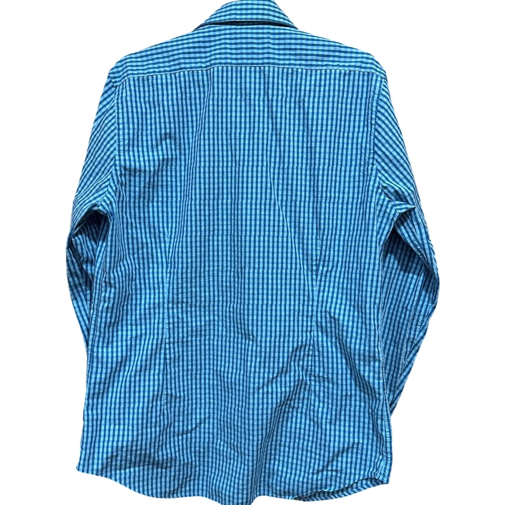 Express VINTAGE Express Shirt Blue Size M Cotton 100% Button Up Check Gingham Preppy Business Casual Mens Size US M / EU 48-50 / 2 - 2 Thumbnail