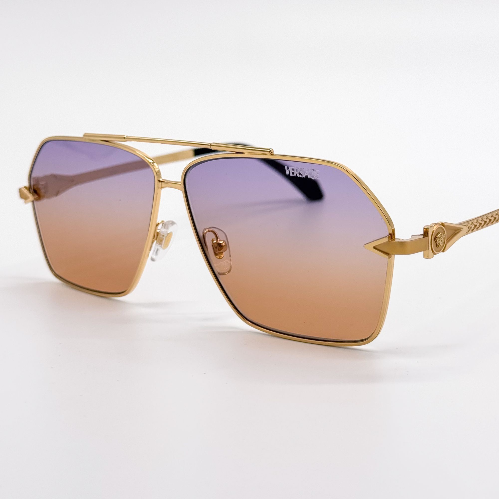 Versace NEW VE2284 1002/EL GOLD PINK UNISEX AVIATOR SUNGLASSES VE228 Size ONE SIZE - 5 Thumbnail