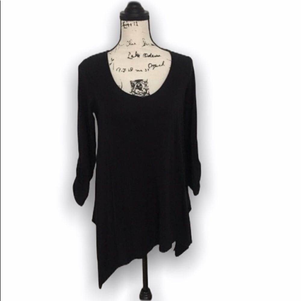 Kenneth Cole Kenneth Cole New York Black Asymmetrical Sharkbite Hem Long Size S / US 4 / IT 40 - 1 Thumbnail