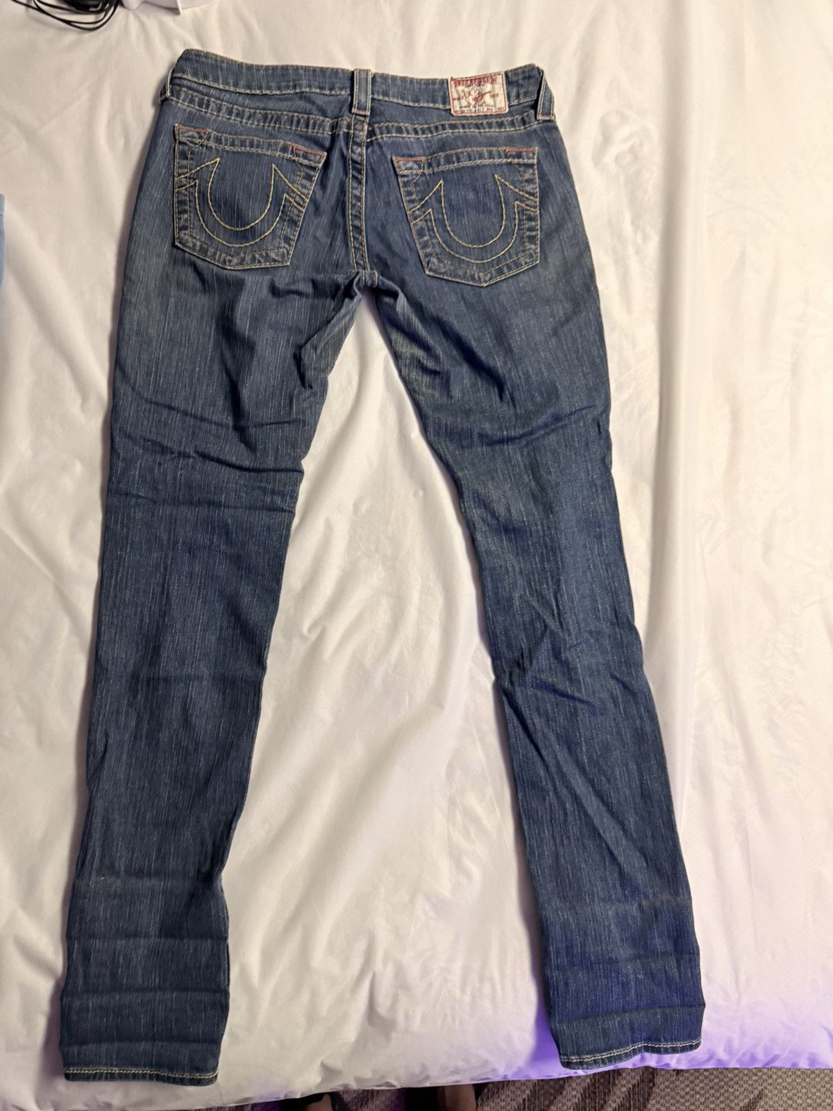 True Religion Vintage Y2K Stella Big T True Religion Aged Denim Jeans Size 30" / US 8 / IT 44 - 24 Thumbnail