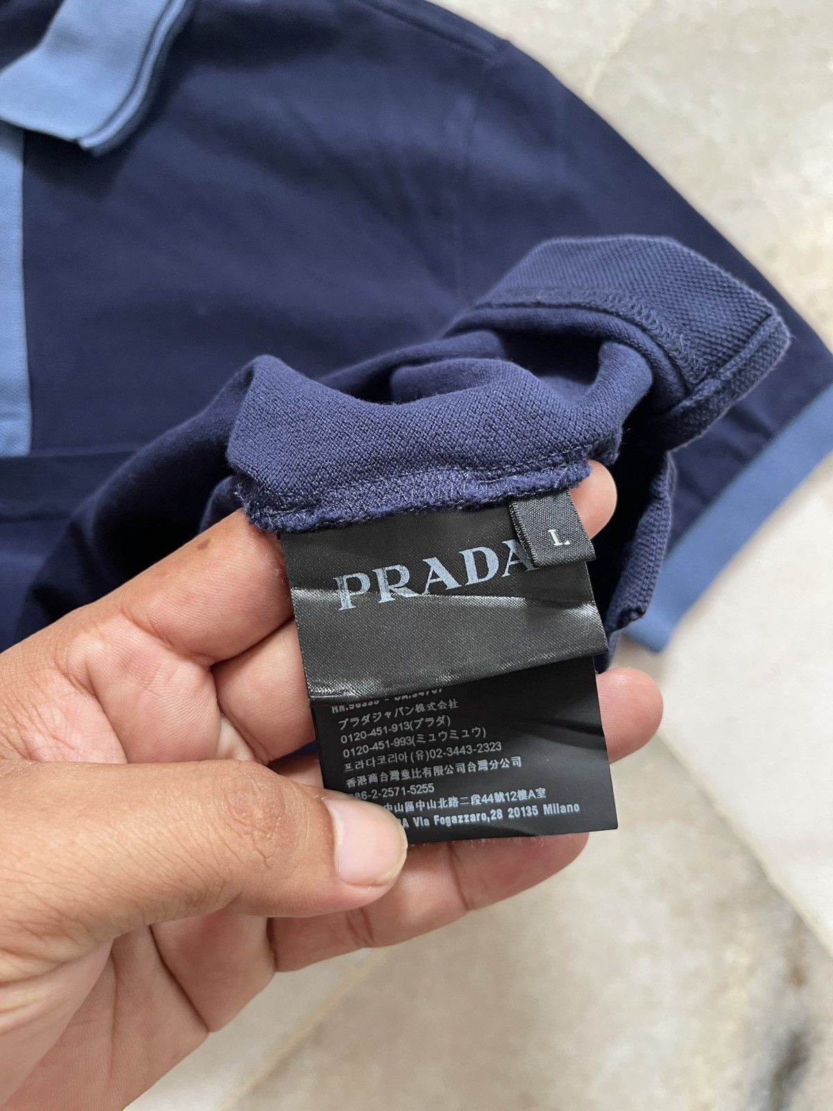 Prada Prada Side Logo Polo Shirt Size US M / EU 48-50 / 2 - 9 Thumbnail