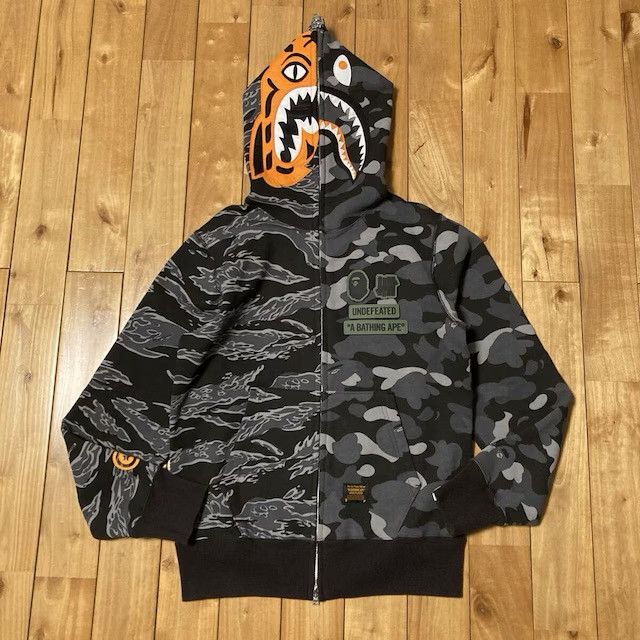 Bape × Undefeated BAPE × Undefeated Tiger Shark Full Zip Hoodie a bathing ape Size US S / EU 44-46 / 1 - 1 Thumbnail