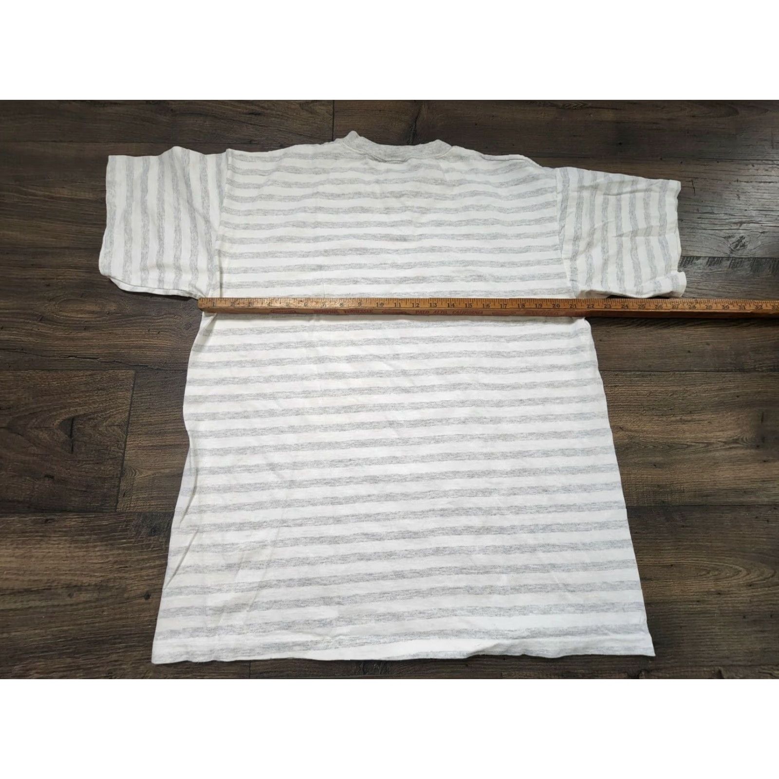 Vintage VINTAGE Kingstree Striped Tennis T-Shirt Short Sleeve Mens XL White Cotton 80s Size US XL / EU 56 / 4 - 3 Thumbnail