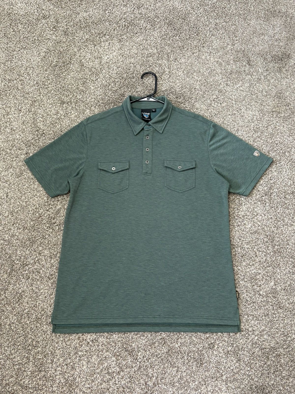 Kuhl Kuhl Polo Shirt Mens Medium Green Double Pocket Performance Size US M / EU 48-50 / 2 - 1 Thumbnail