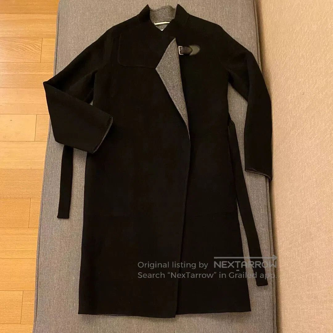 Hermes hermes black and gray cashmere coat. Size US S / EU 44-46 / 1 - 1 Thumbnail