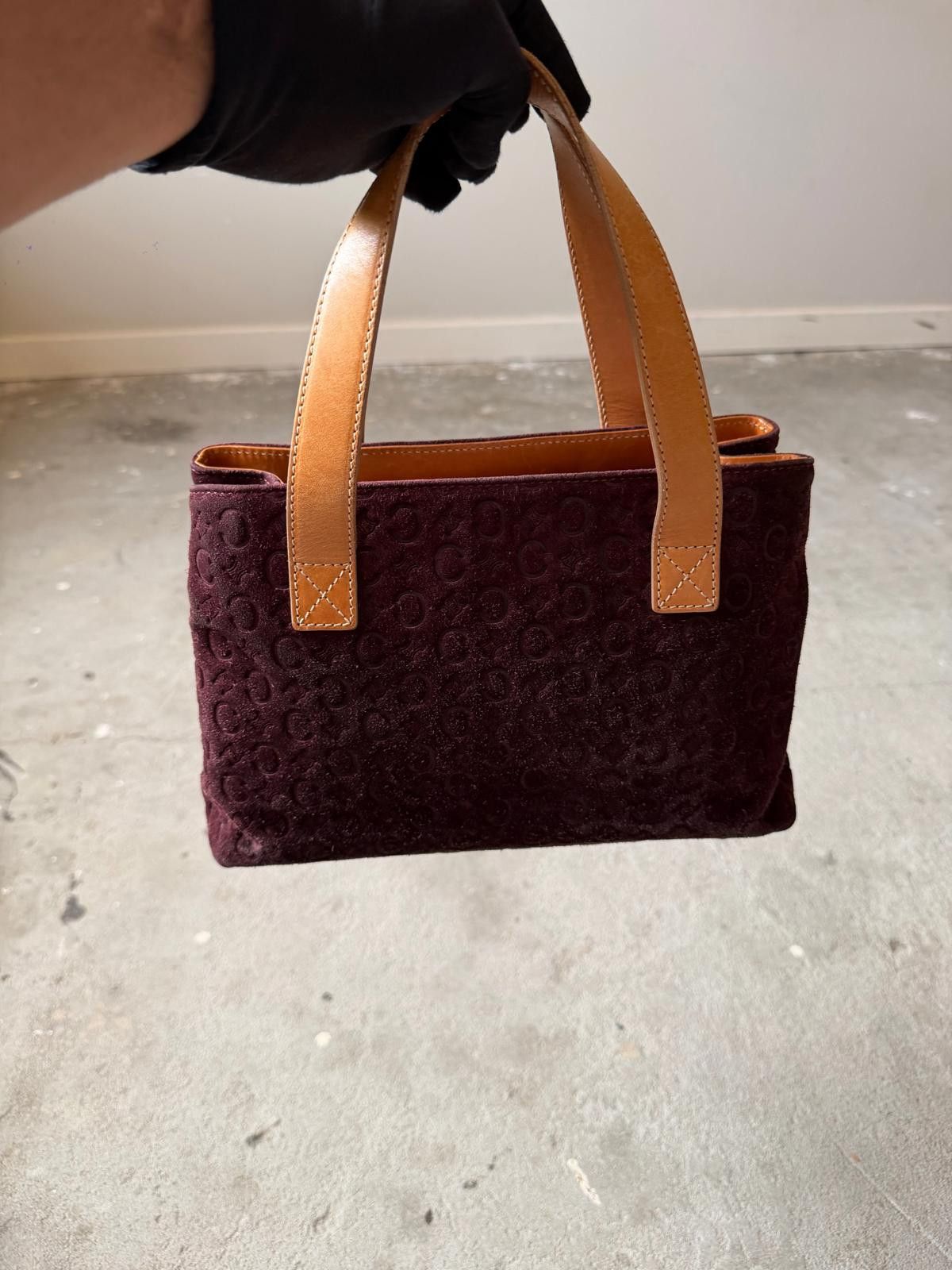 Celine Celine C Macadam Suede Shoulder Bag Brown/Beige Size ONE SIZE - 6 Thumbnail