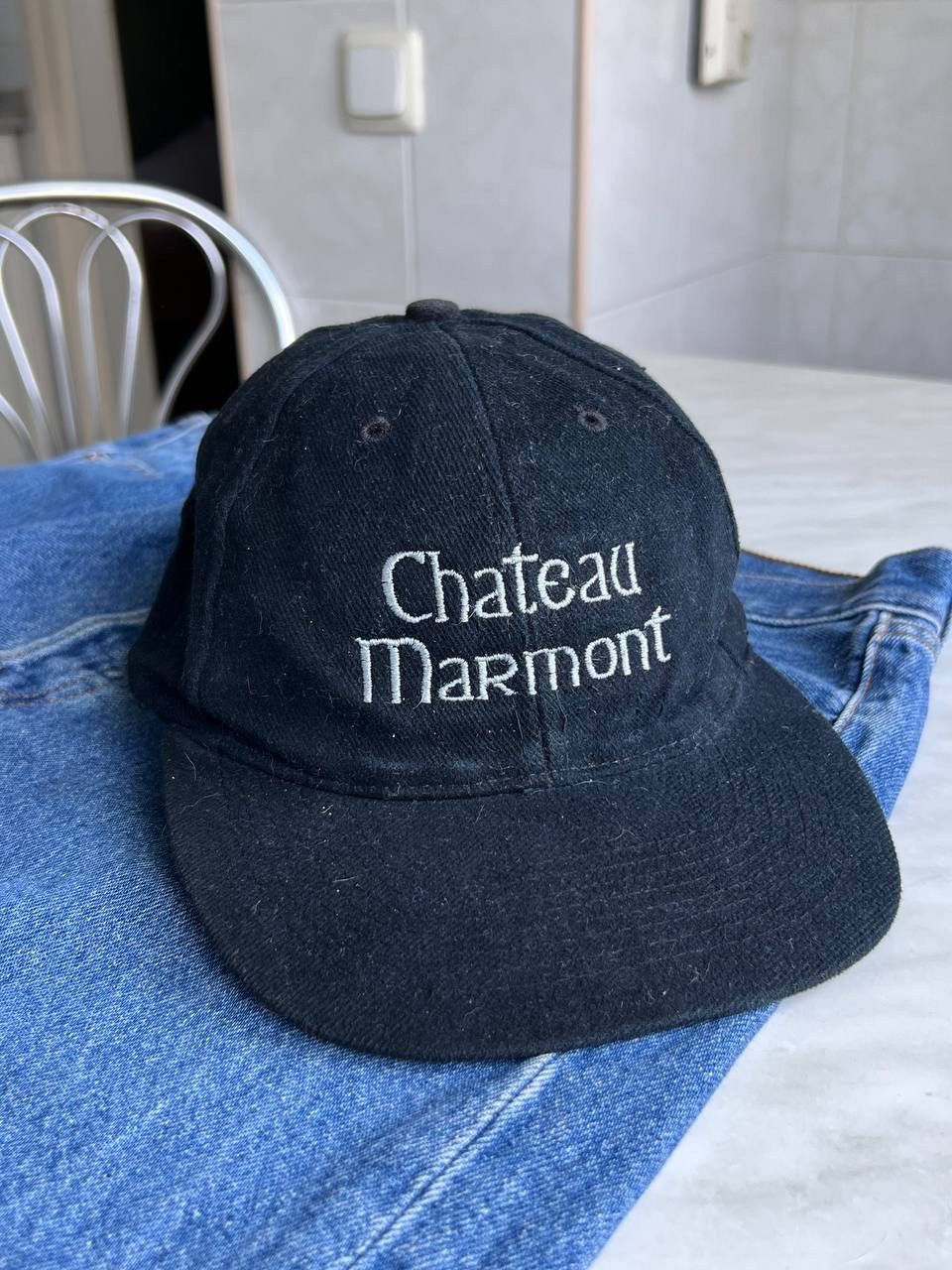 Vintage 90s Chateau Marmont Vintage USA Hotel LA Cap Hat Black 1990s Size ONE SIZE - 5 Thumbnail