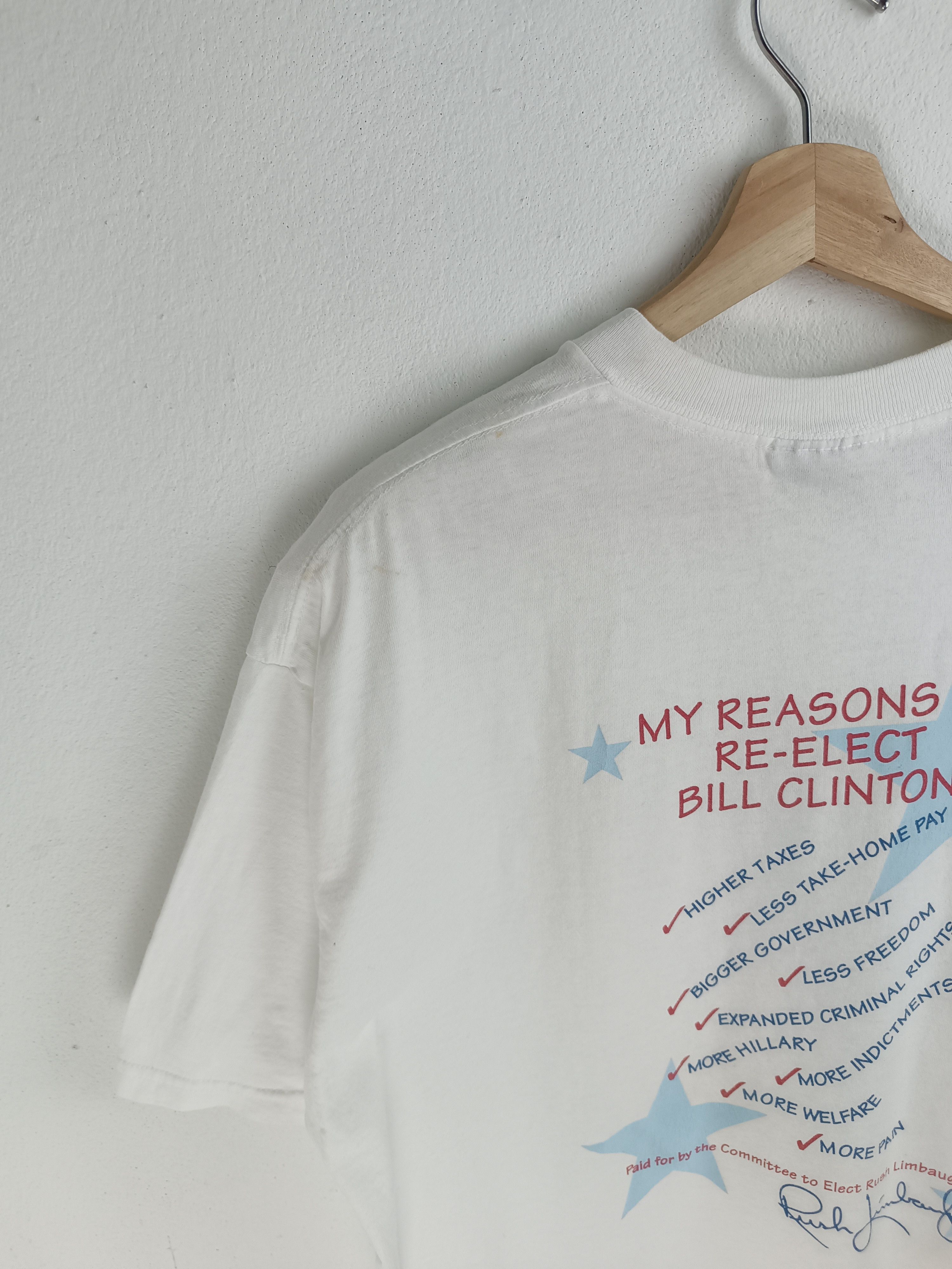Vintage VINTAGE 90'S USA PRESIDENT ELECTION FUNNY TEE Size US XL / EU 56 / 4 - 10 Thumbnail