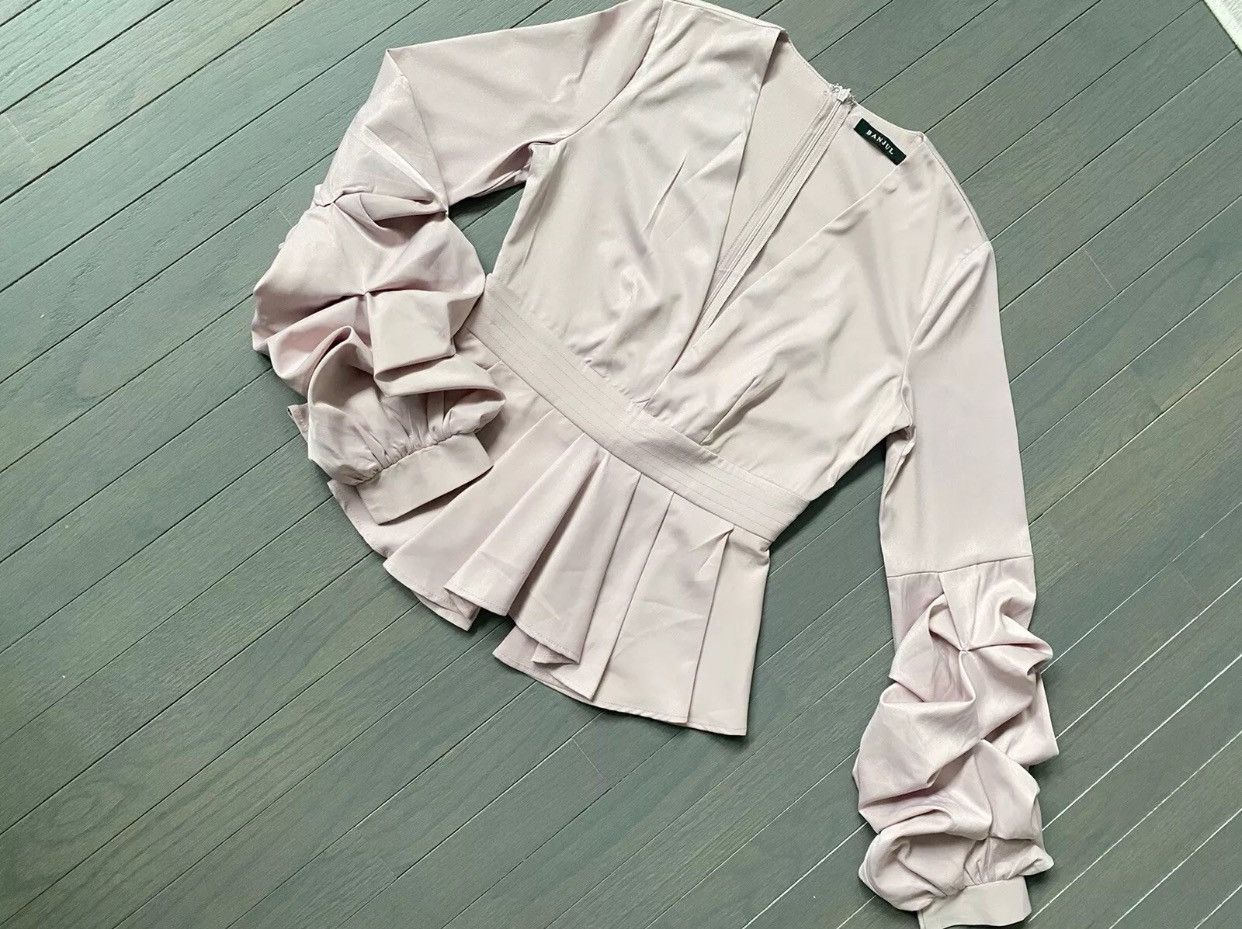 Other BANJUL V Neck Ruffle Sleeve Peplum Blouse Size S / US 4 / IT 40 - 4 Thumbnail