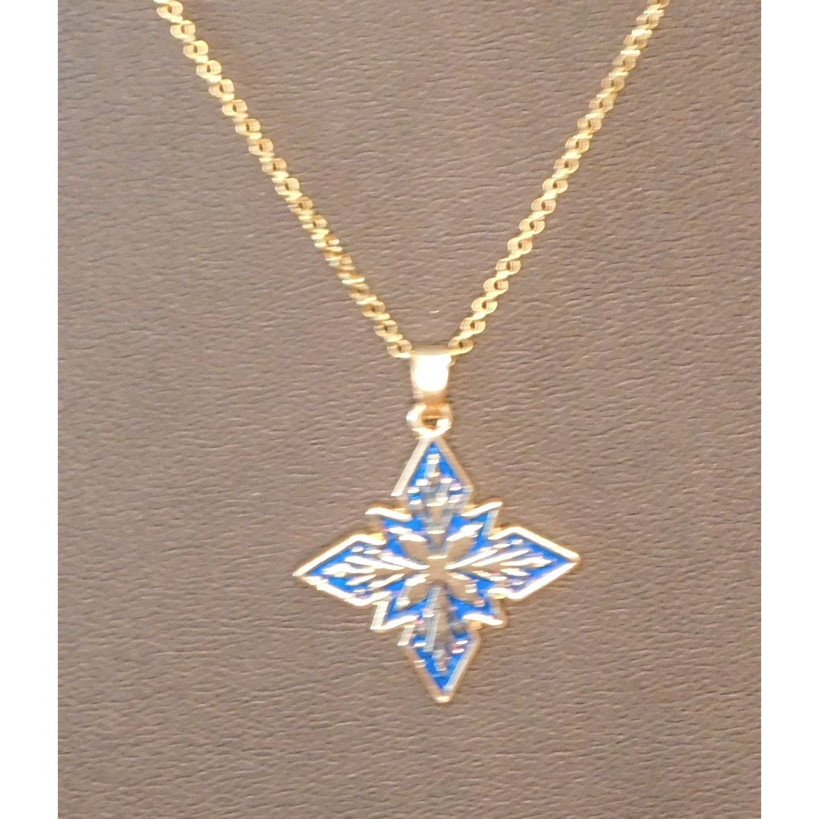 Other Blue And Gold Tone Snowflake Pendant Necklace Size ONE SIZE - 4 Thumbnail