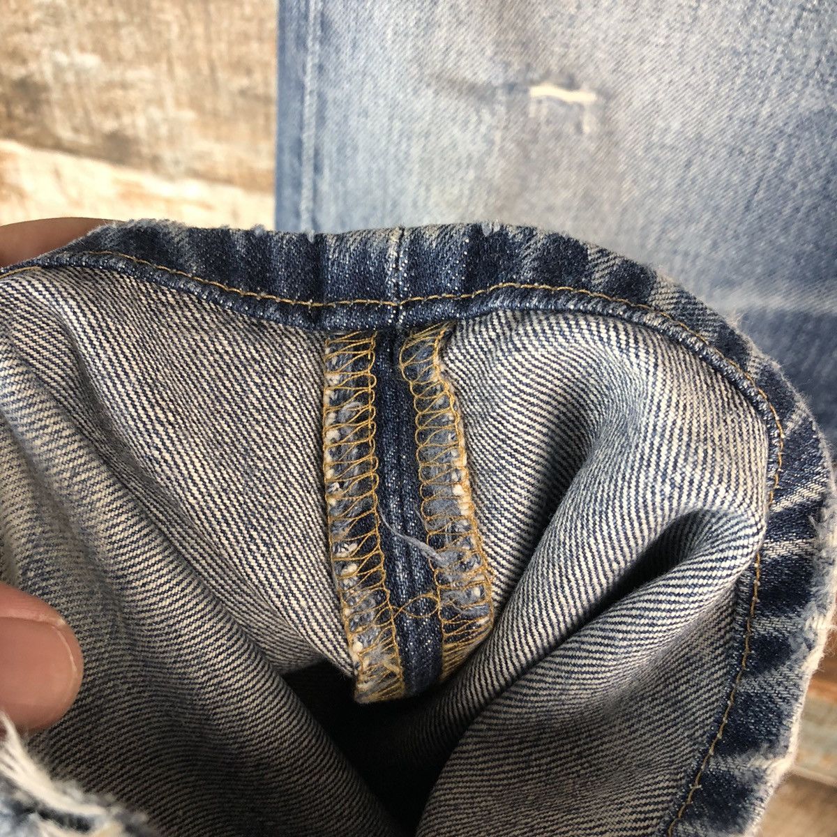 Levi's DLL 501 Levis Blue Distressed Denim Pants #C081 Size US 30 / EU 46 - 12 Thumbnail