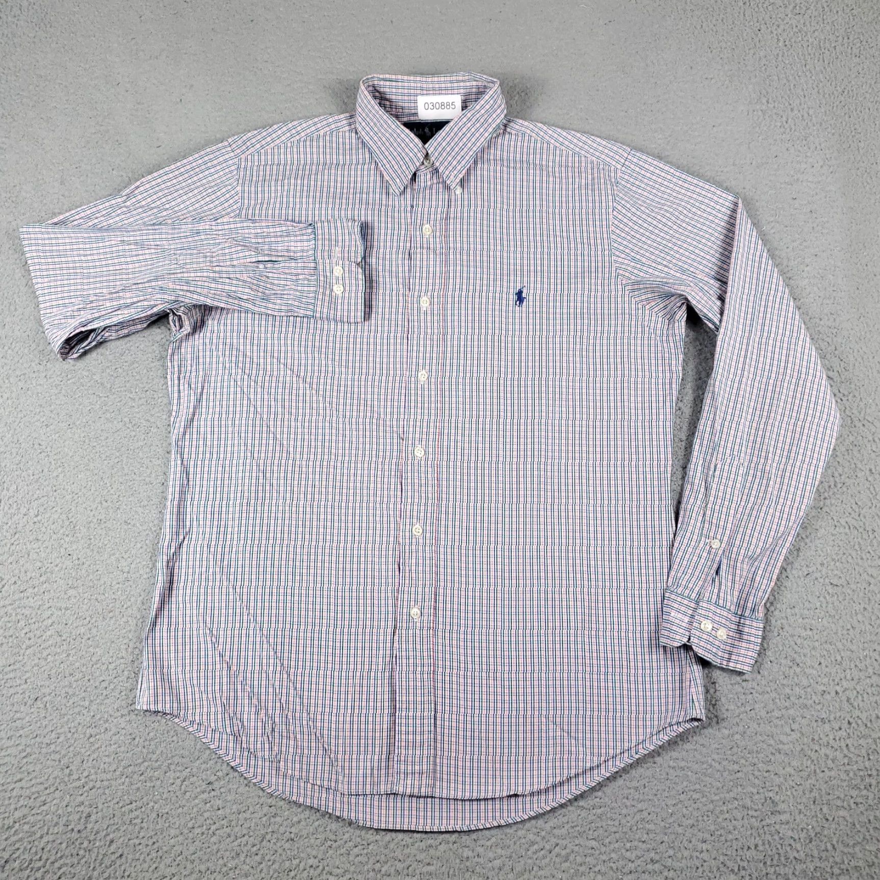 Ralph Lauren Ralph Lauren Dress Shirt Men 16 Blue Green Plaid Long Sleeve Button-Down Regular Fit Size 42R - 3 Thumbnail
