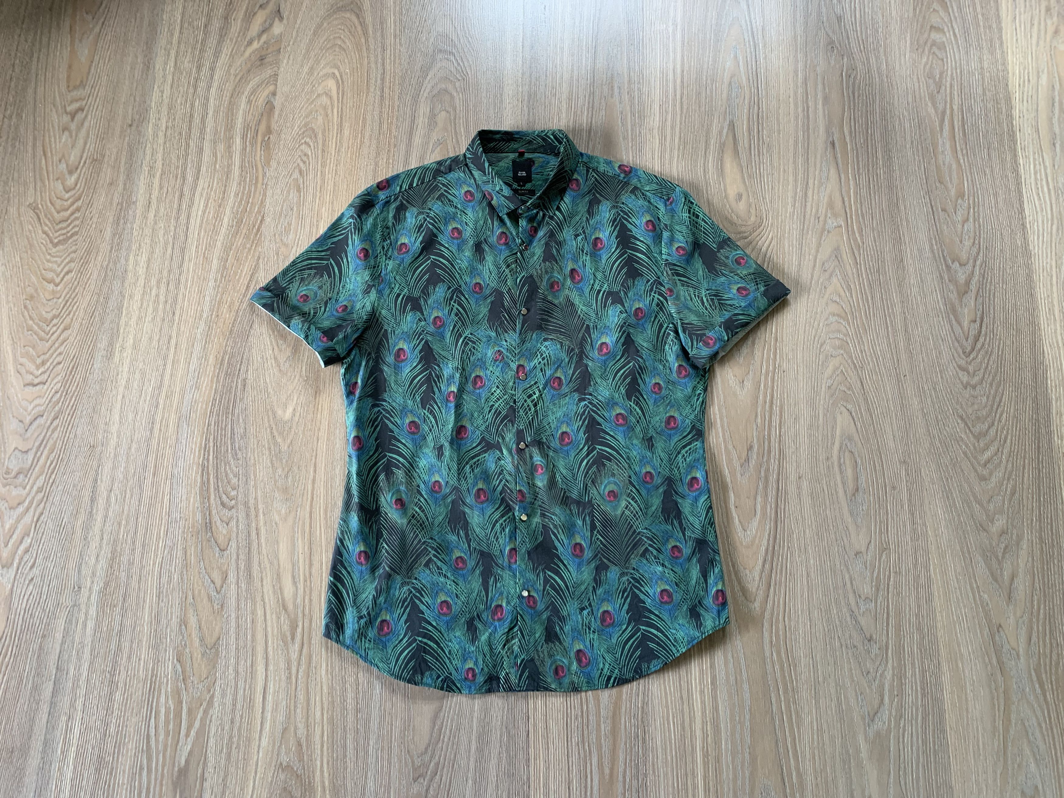 River Island River Island Slim Fit Hawaiian Shirt Size US L / EU 52-54 / 3 - 1 Thumbnail