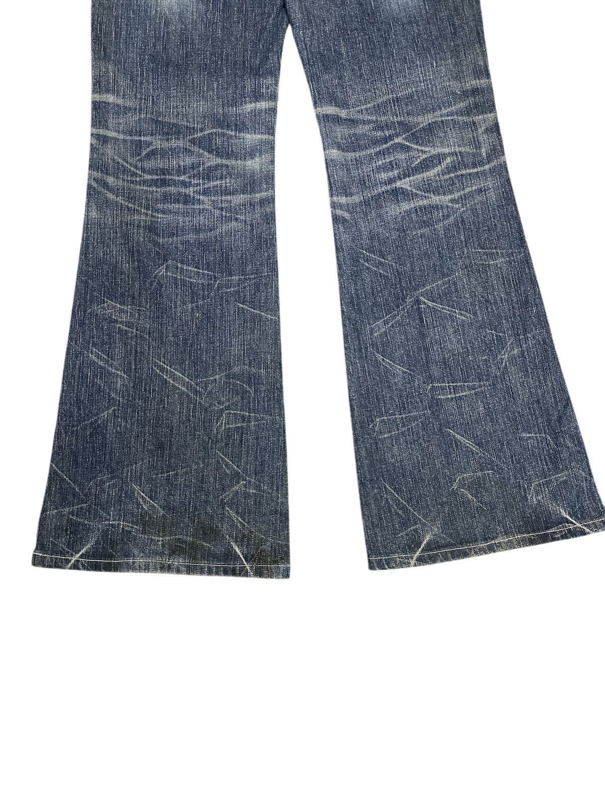 Kapital Flare💥V Edwin Mudwash Bootcut 503 Blue Trip Buckle Back . Size US 31 - 5 Thumbnail