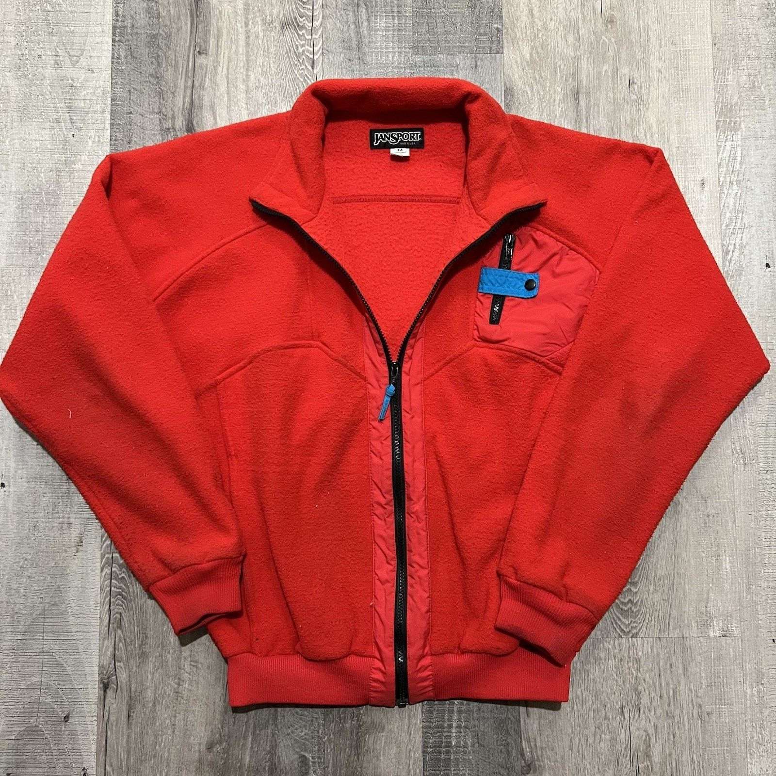Jansport VTG Jansport Fleece Jacket 1980s Chest Pocket Ski Hike USA M Size US L / EU 52-54 / 3 - 1 Thumbnail