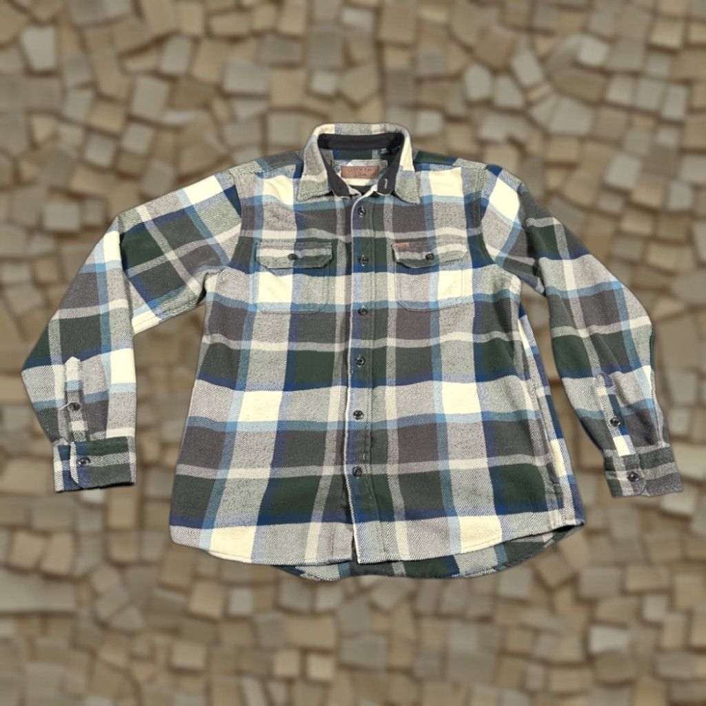 Orvis Orvis Jacket Shirt Mens MEDIUM White Plaid Flannel Cotton Heavyweight Pockets Casual, Travel Size US M / EU 48-50 / 2 - 1 Thumbnail