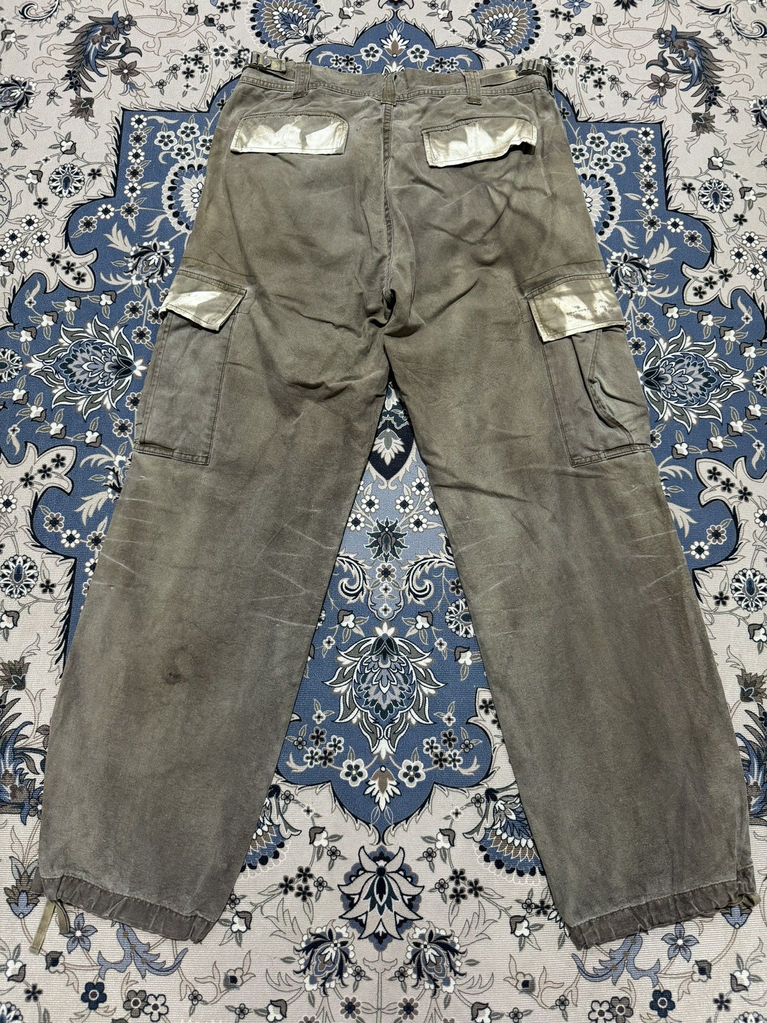 Beauty Beast × Polo Ralph Lauren × RRL Ralph Lauren Polo Ralph Lauren Military US Army Acid Wash Cargo Pants Size US 31 - 2 Thumbnail