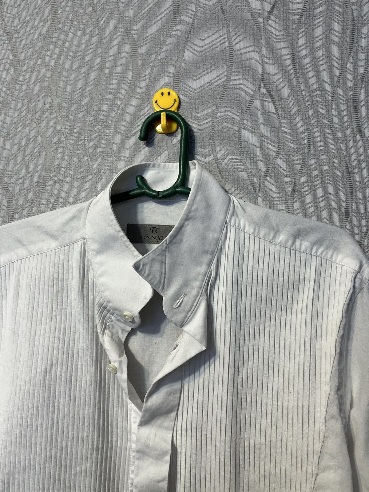 Canali Canali Luxury White Slim Fit Shirt Button Up Made in Italy Size US S / EU 44-46 / 1 - 3 Thumbnail