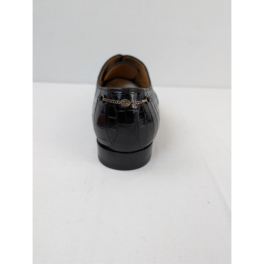 Gucci o1rshd1 Croco Niloticus Shoes in Black Size US 10.5 / EU 43-44 - 17 Thumbnail