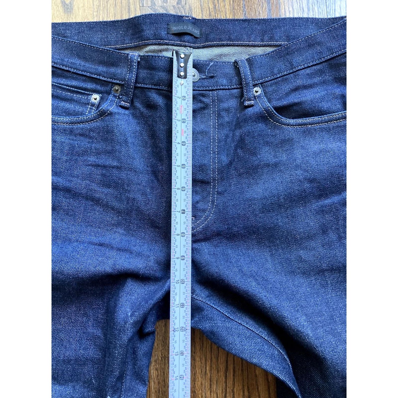 Uniqlo Uniqlo Mens Jeans Slim Straight Blue Size 32x27 Kaihara Selvedge Raw Denim Size US 32 / EU 48 - 5 Thumbnail