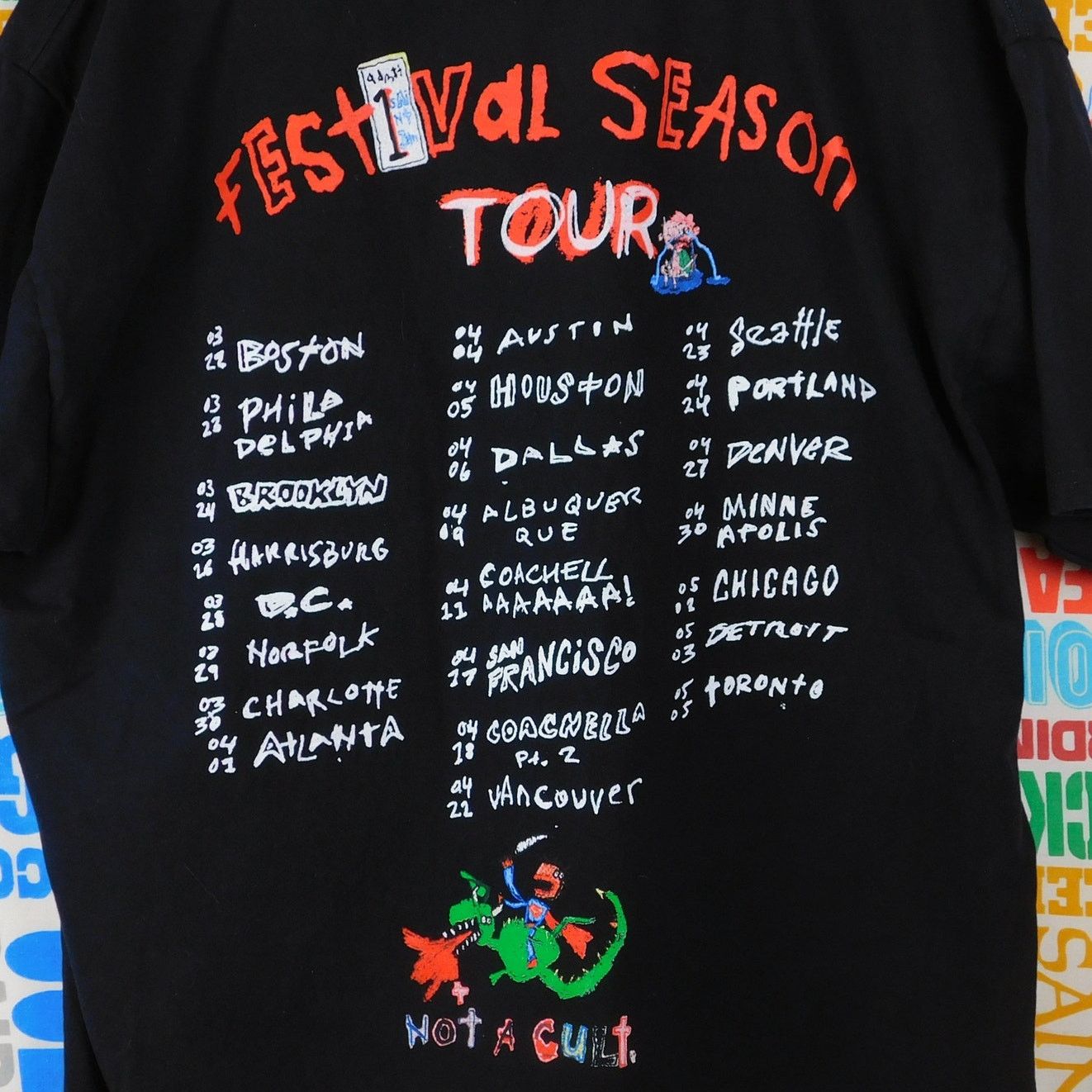 Hanes SAINt JHN Festival Season Tour T Shirt Size XL Double Sided Size US XL / EU 56 / 4 - 5 Thumbnail