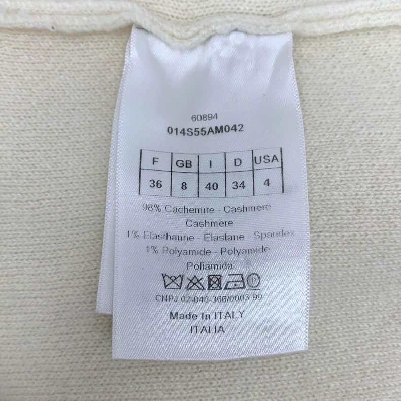 Dior Dior Beige striped letter inlaid cashmere round-neck long- Size XS / US 0-2 / IT 36-38 - 6 Thumbnail