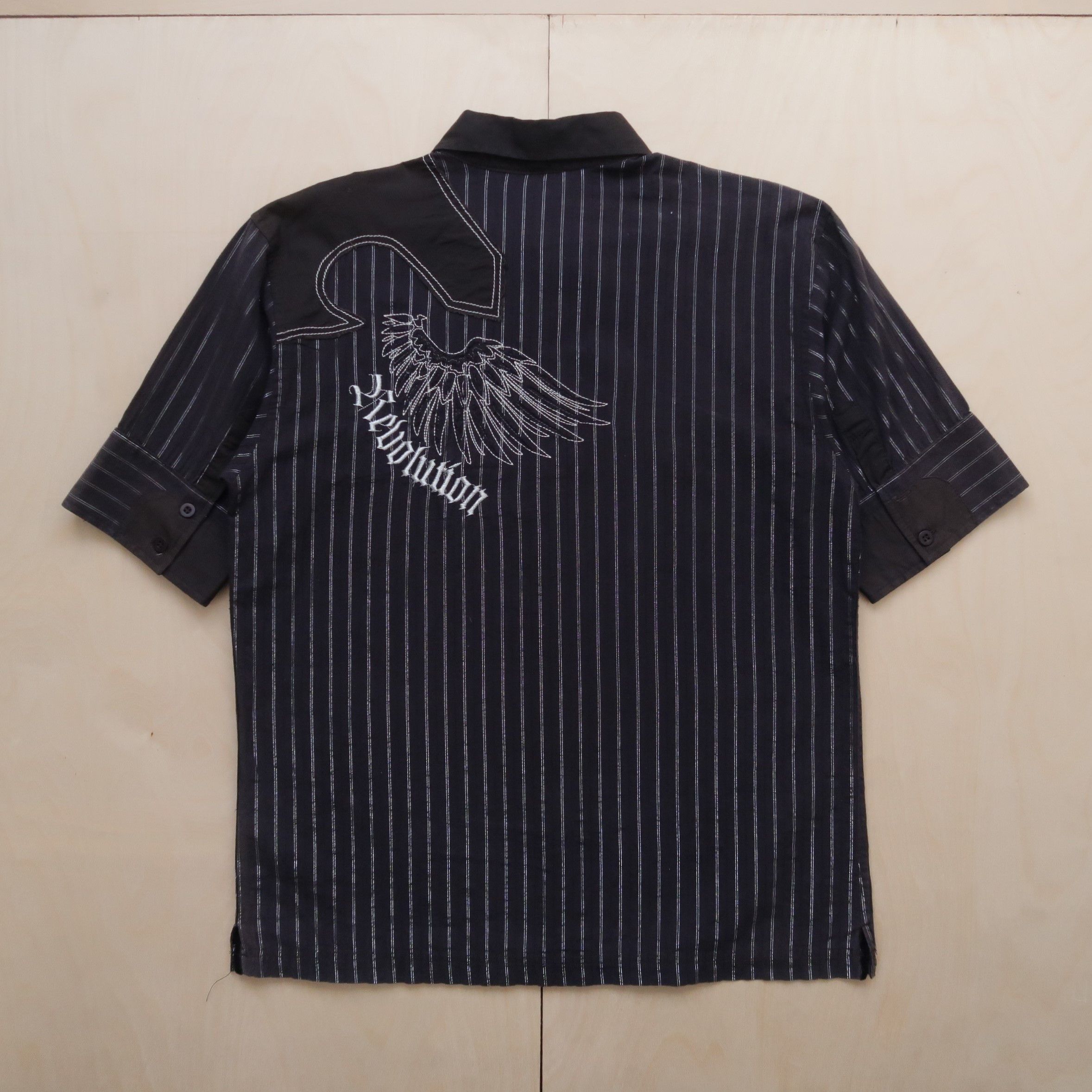 Hysteric Glamour 1990s Oxygen Patchwork Shirt Punk Style Size US L / EU 52-54 / 3 - 1 Thumbnail