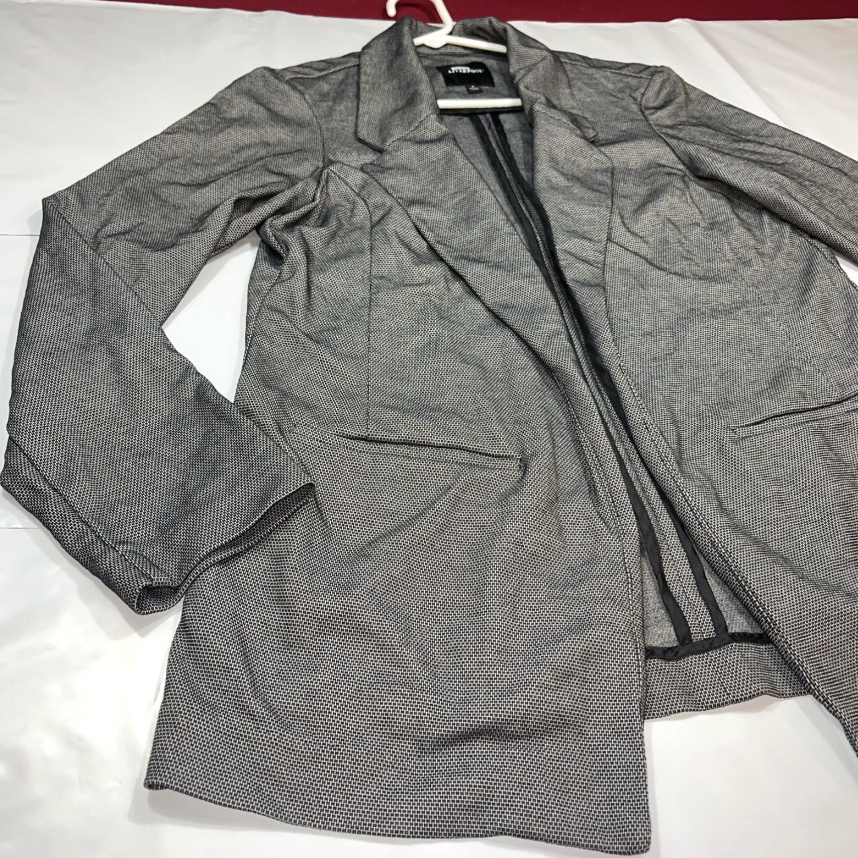 Vintage Liverpool Blazer Women Open Front Knit Jacket S Black Geometric Geometric Pattern Vintage? No Size S / US 4 / IT 40 - 3 Thumbnail