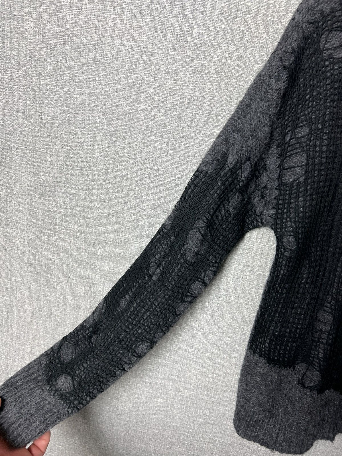 Diesel Rare Diesel Spiderweb Destroyed M-Plagae Pullover Sweater Size S / US 4 / IT 40 - 8 Thumbnail