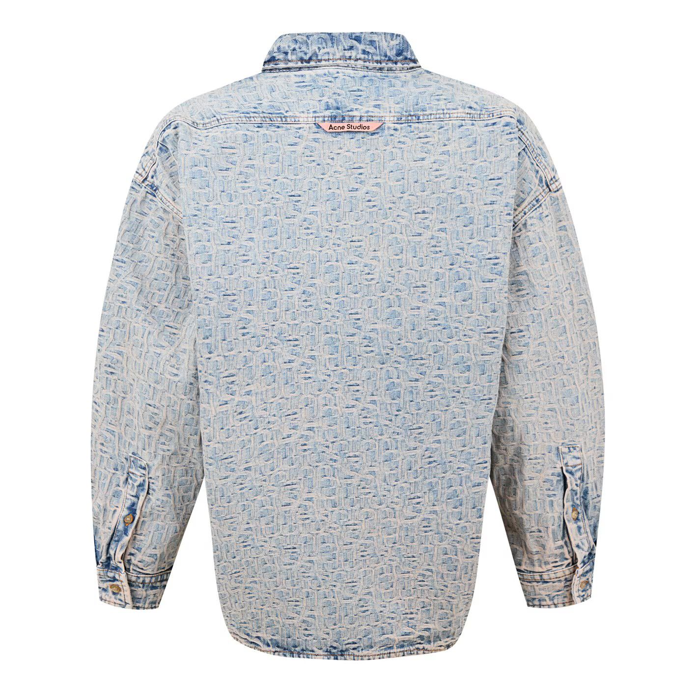 Acne Studios o1g2r1mq0825 Monogram Shirt in Blue/Beige Size US L / EU 52-54 / 3 - 2 Thumbnail