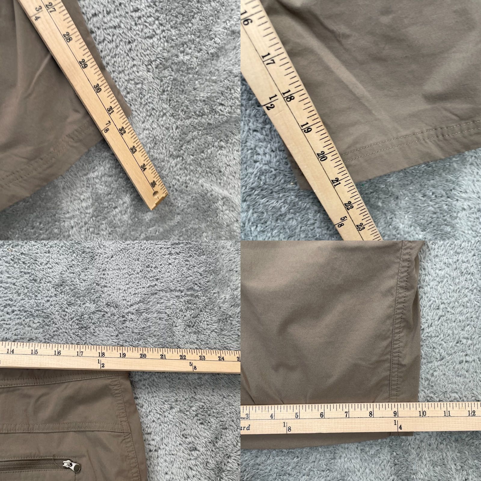Vintage L.L. Bean Pants Womens Brown Capri Nylon Stretch Hiking Ripstop Mid Rise Size 40" / US 18 - 8 Thumbnail