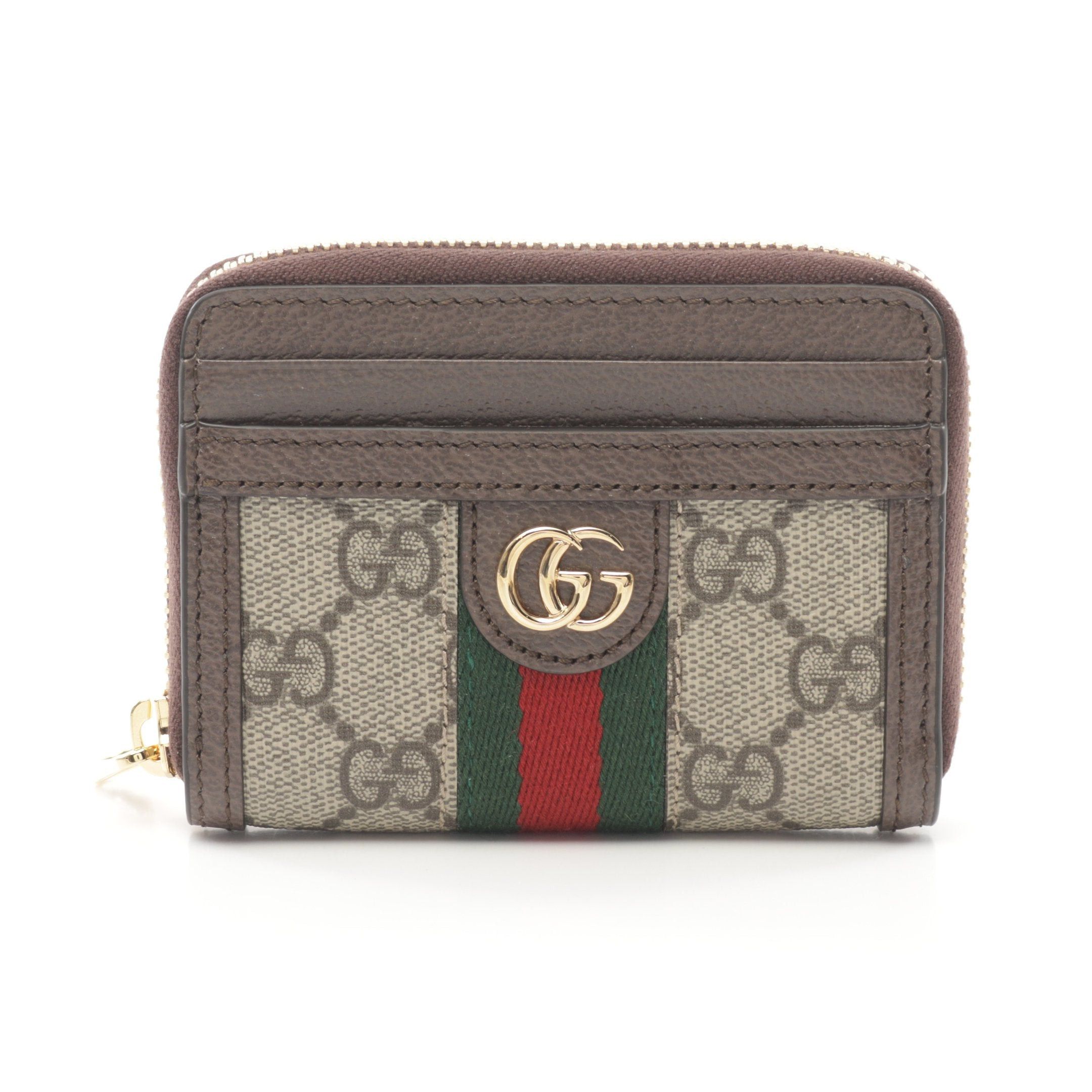 Gucci Gucci Ophidia Gg Supreme Card Case Leather Beige Brown Multicolor Size ONE SIZE - 1 Thumbnail