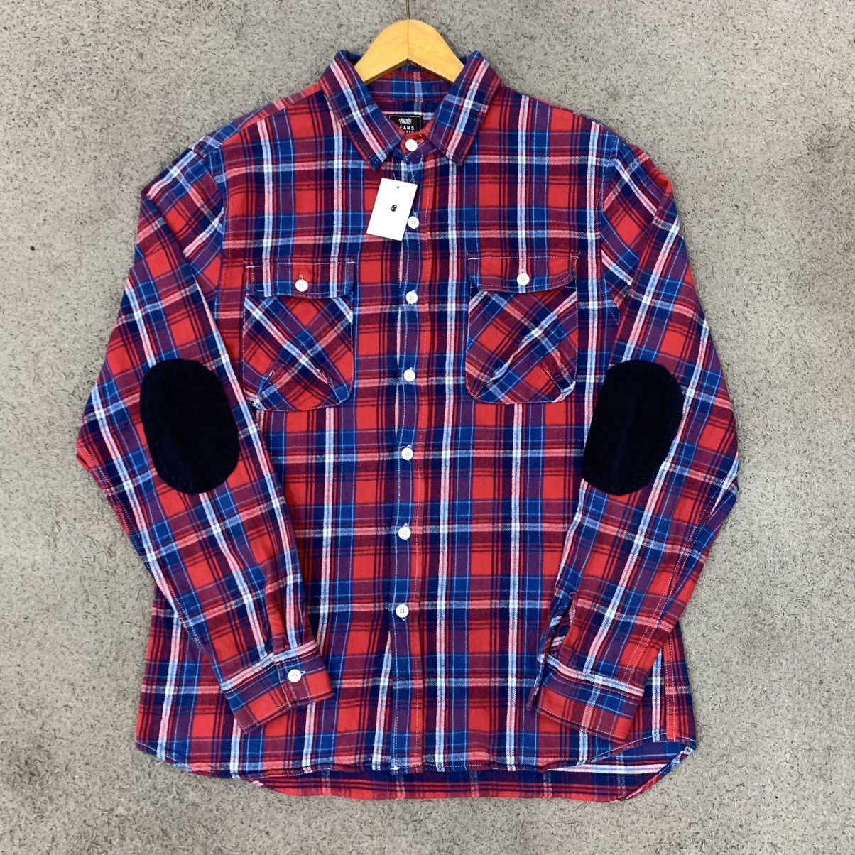 Beams Japan BEAMS Japan elbow patches flannel shirt Size US L / EU 52-54 / 3 - 2 Thumbnail