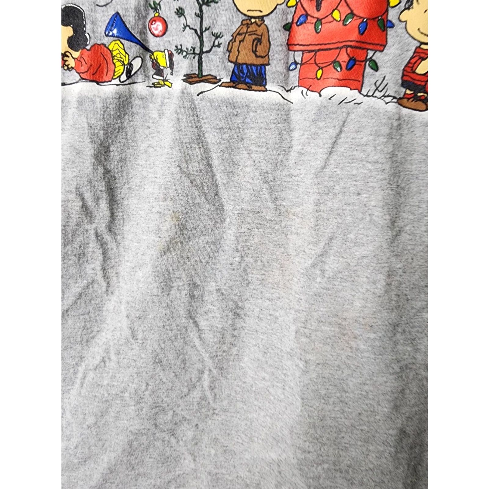 Peanuts VINTAGE Peanuts Christmas Graphic T Shirt Mens Gray Large Size US L / EU 52-54 / 3 - 3 Thumbnail