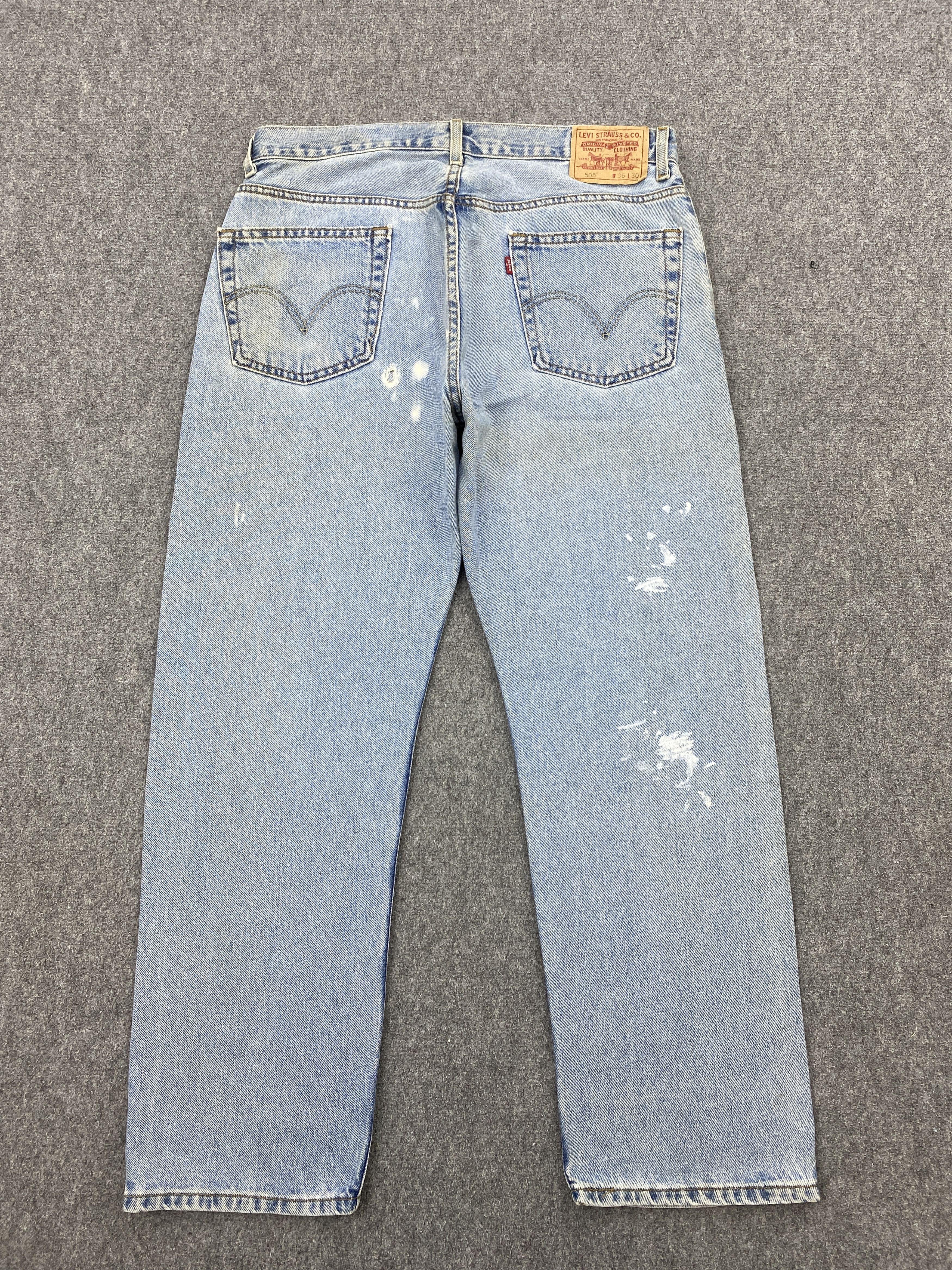 Vintage Levi's 505 Faded Blue Denim Jeans Denim
