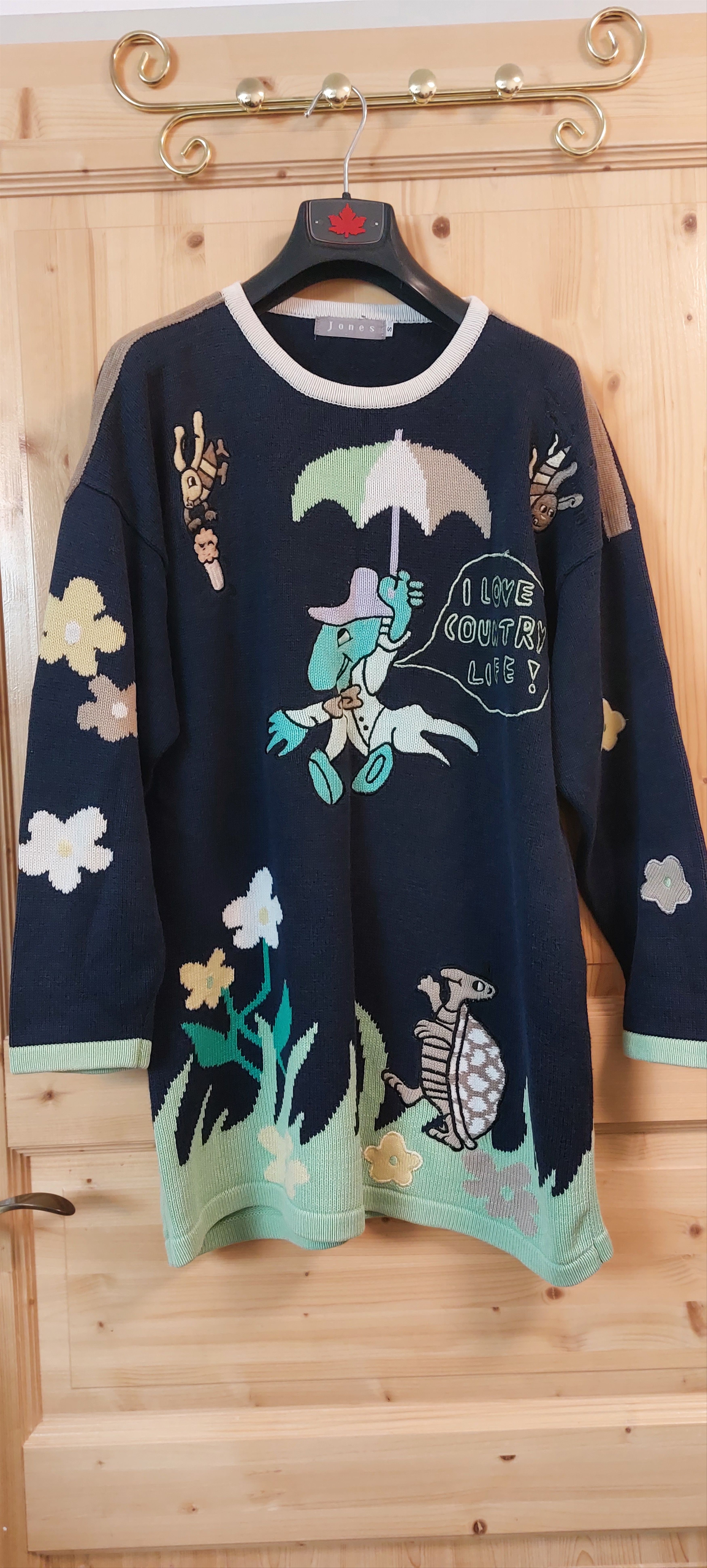 Vintage Custom "Country Life" Heavy Cotton Sweater Size S / US 4 / IT 40 - 9 Thumbnail