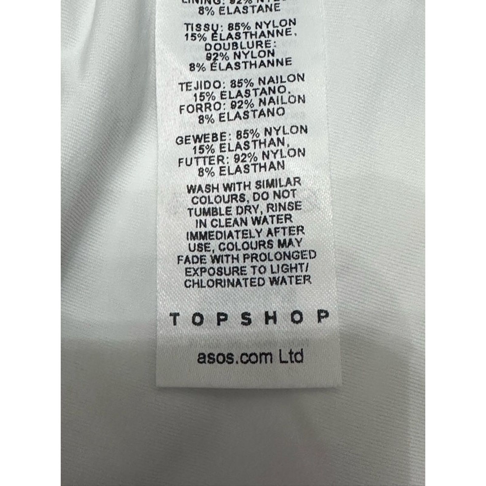 Topshop Topshop Bikini Swim Top One Shoulder Asymmetric White 8 NWOT Size ONE SIZE - 7 Thumbnail
