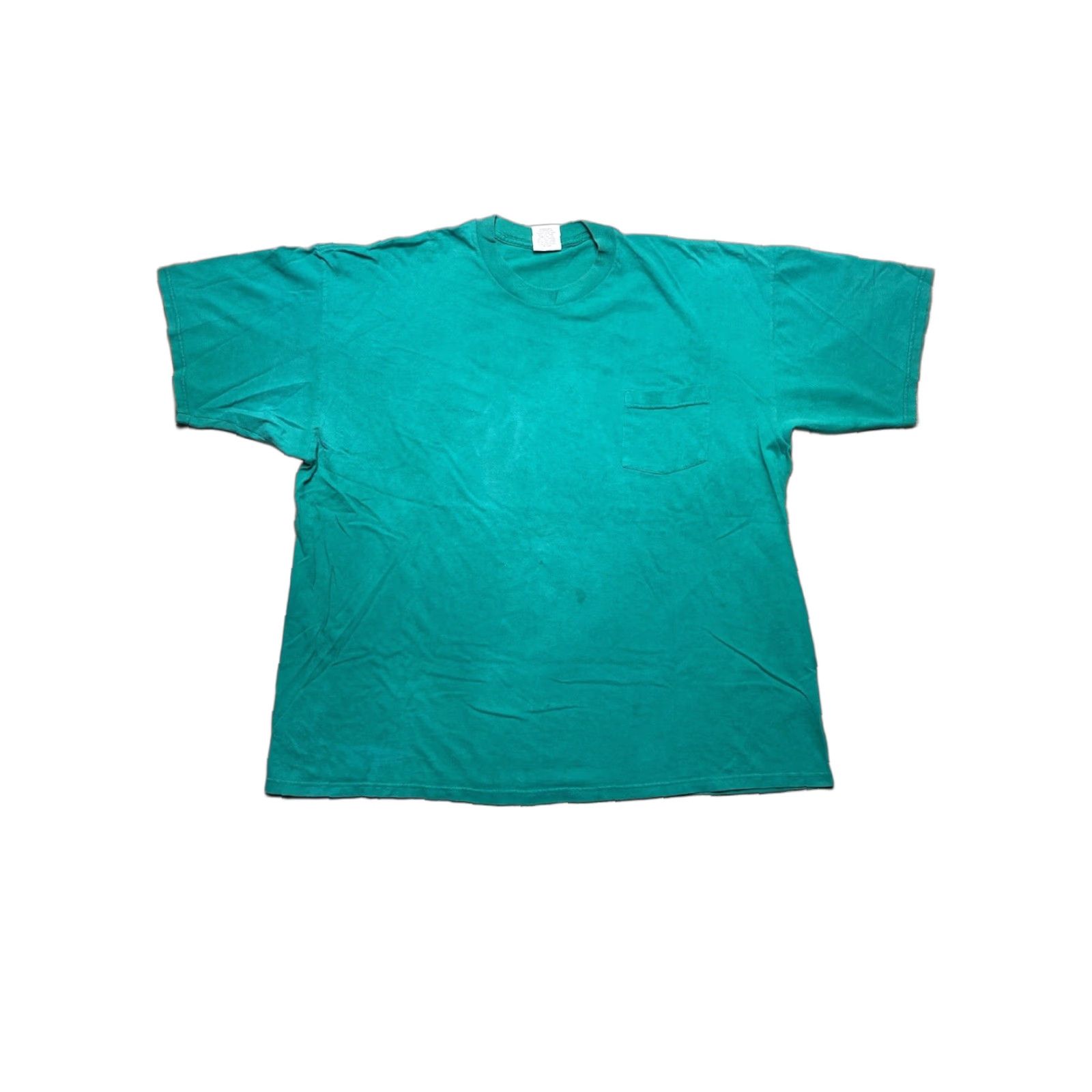 Lee VINTAGE 90s Lee T-Shirt Pocket Heavyweight Cotton USA Made XXL Blue/Teal Men's T-Shirt Size US XXL / EU 58 / 5 - 1 Thumbnail