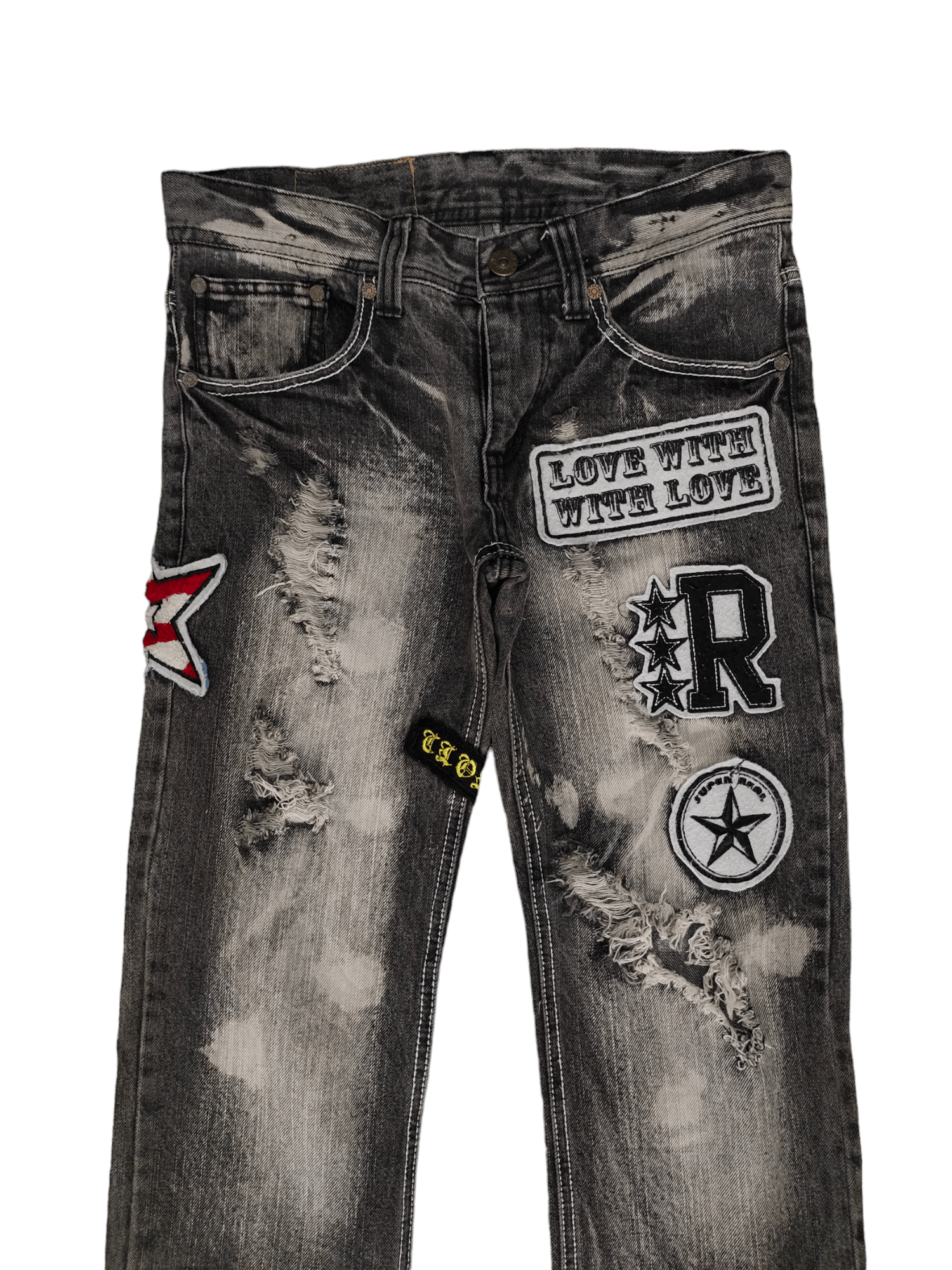 If Six Was Nine Vintage Clone Japan Patches Distress Faded Undercover Style Size US 30 / EU 46 - 2 Thumbnail