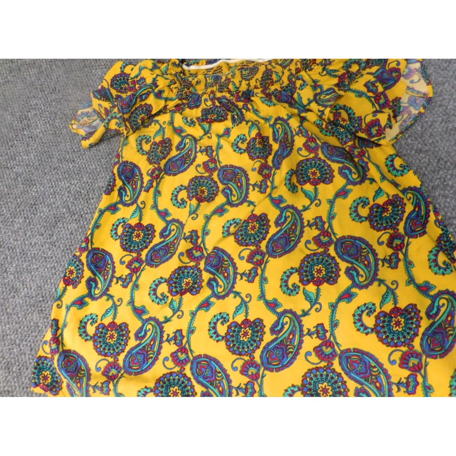 Vintage Toxik3 Blouse Shirts Womens Small Yellow Floral Pullover Stretch Short Sleeve Collared Rayon Regular Button Casual Vintage: No? Size S / US 4 / IT 40 - 3 Thumbnail